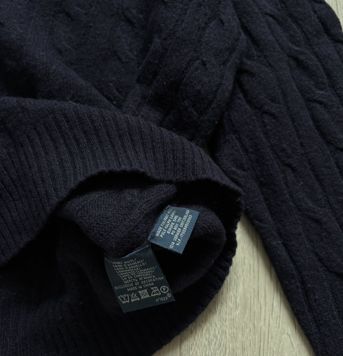 Polo Ralph Lauren × Vintage Vintage Polo Ralph Lauren Lamb Wool Sweater Green Logo Size US XL / EU 56 / 4 - 4 Thumbnail