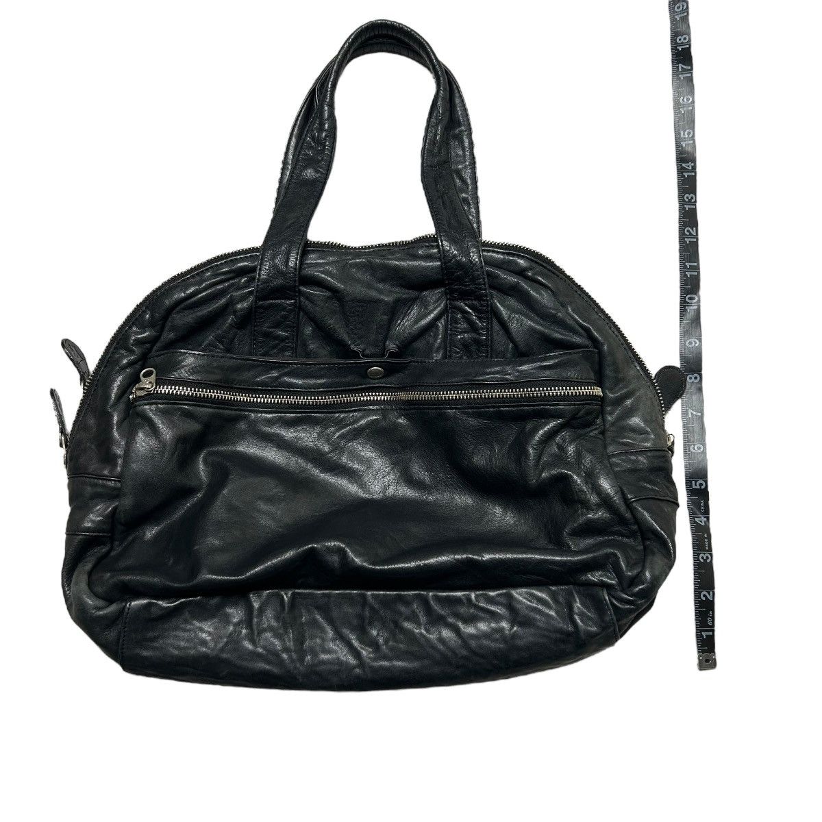 Designer × Vintage × Yohji Yamamoto Vintage Yohji Yamamoto black multi zip leather bag Size ONE SIZE - 19 Thumbnail