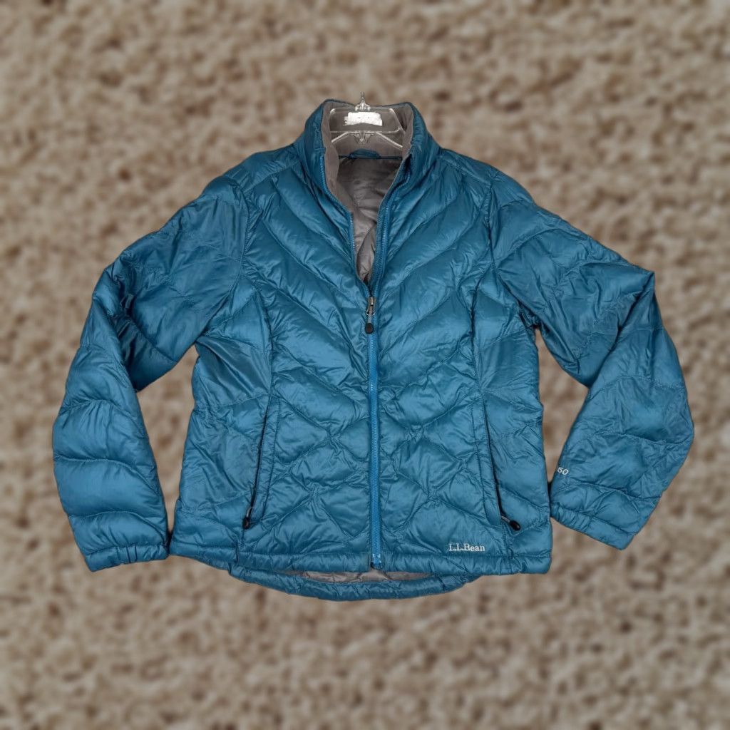 Vintage VINTAGE L.L. Bean Jacket Womens Small Blue Puffer 850 Goose Down Full Zip Mock Neck Stow Size S / US 4 / IT 40 - 1 Thumbnail