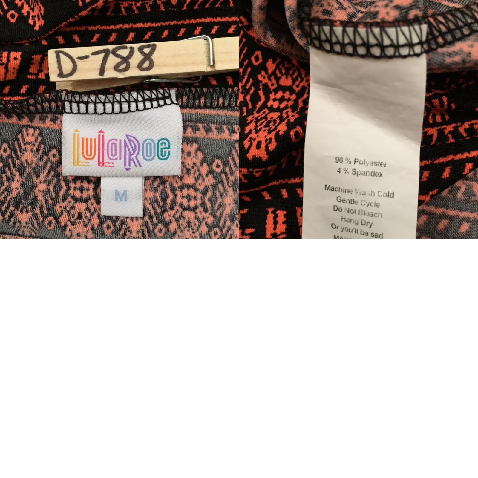 Vintage LuLaRoe Skirt Geometric Knee Length A-Line Pink ML Medium Unlined Pull On Women Regular Vintage: No Size 32" / US 10 / IT 46 - 8 Thumbnail