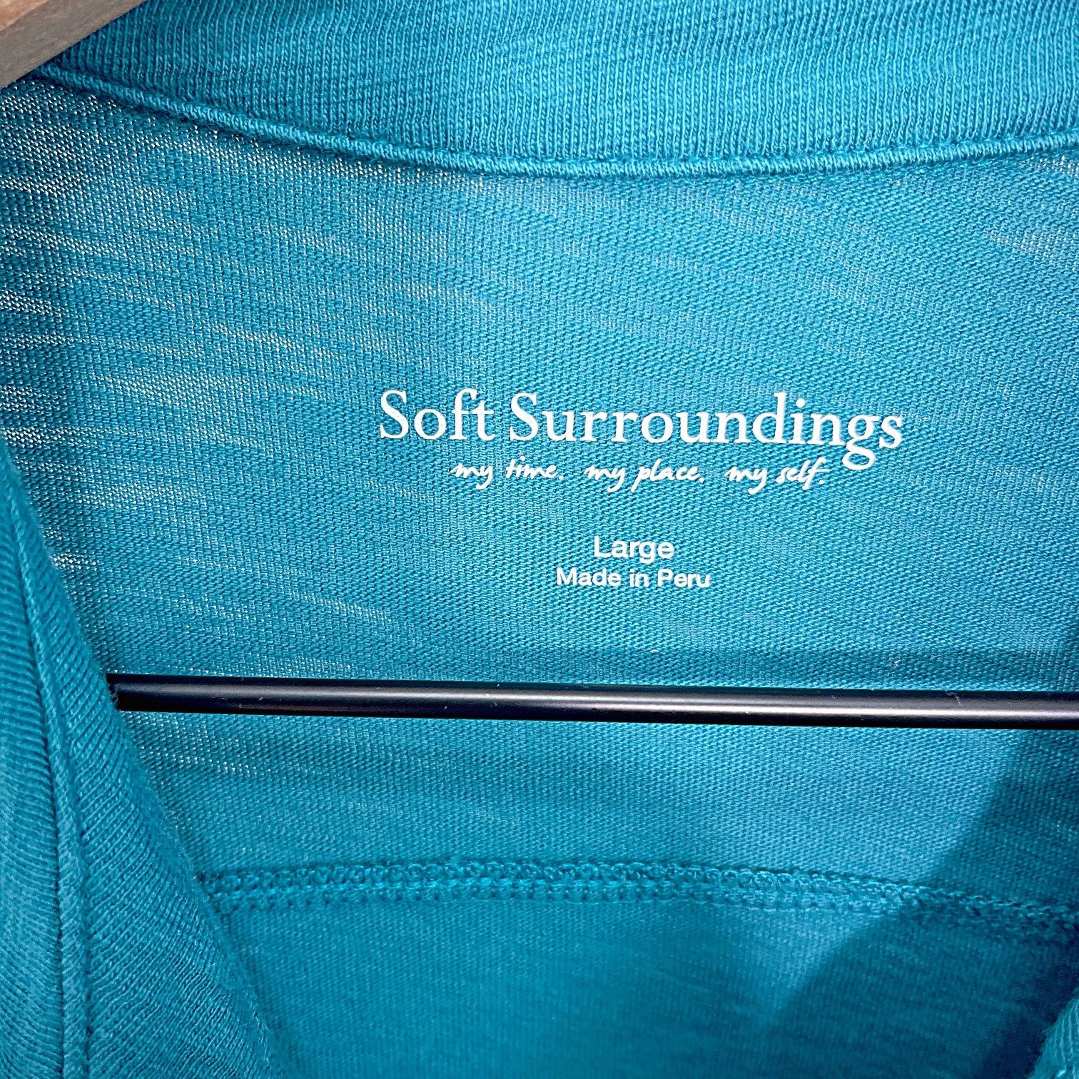 Soft Surroundings Soft Surroundings Filipa Shirt Dress Teal Blue Womens Large Size L / US 10 / IT 46 - 6 Thumbnail