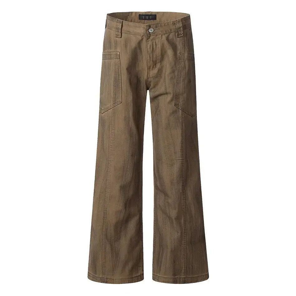 Japanese Brand Retro loose casual straight leg large pocket jeans Size US 32 / EU 48 - 5 Thumbnail