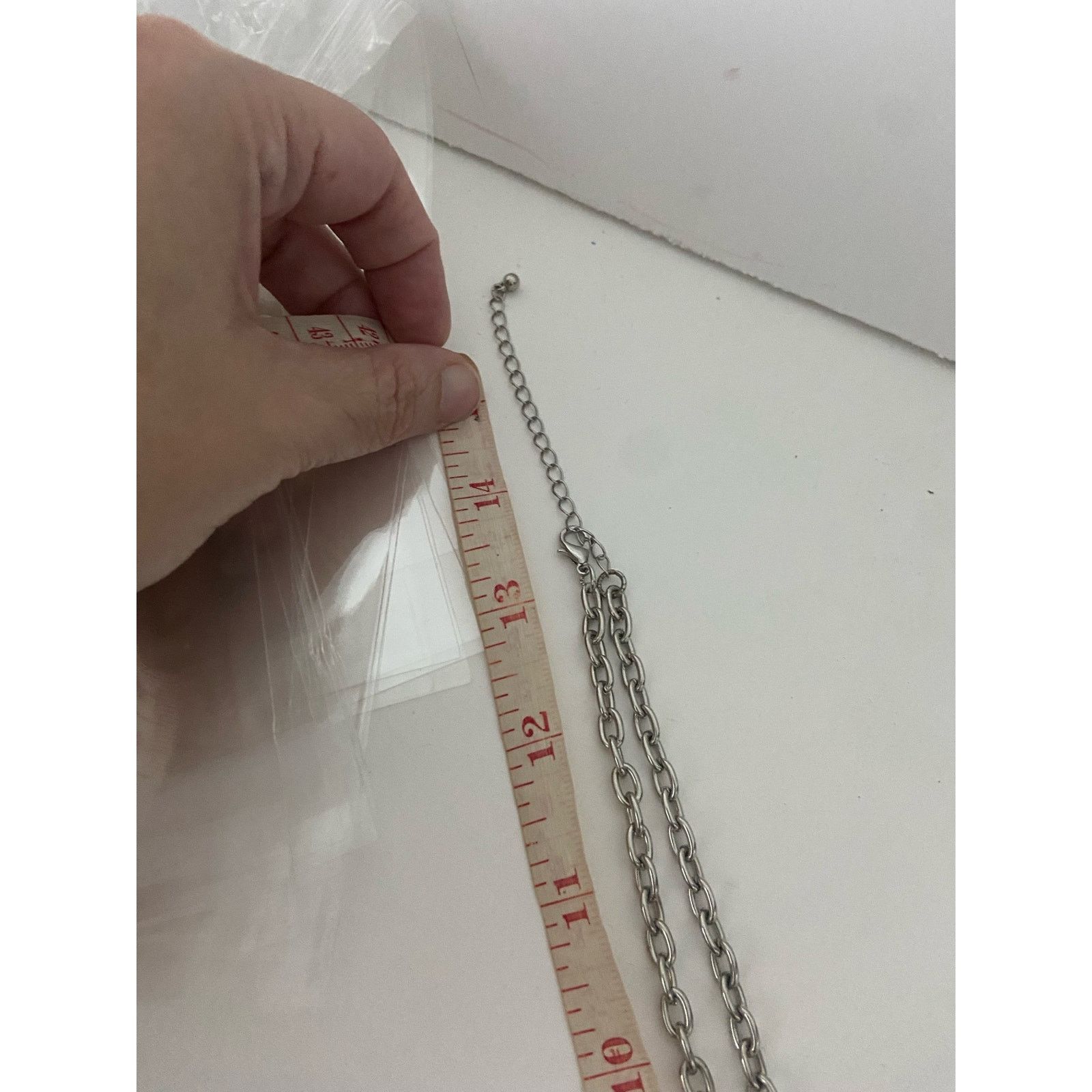 Other large glass pendant necklace silver tone Size ONE SIZE - 3 Thumbnail