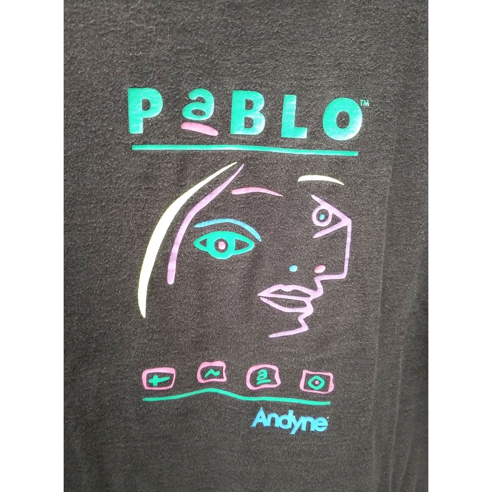 Vintage VINTAGE Pablo tnao Andyne Pablo Piccaso art shirt Solid Short Sleeve Crew Neck Size XL Black Men T-Shirt 90s Art Distressed Vintage Graphic Print Size US XL / EU 56 / 4 - 3 Thumbnail