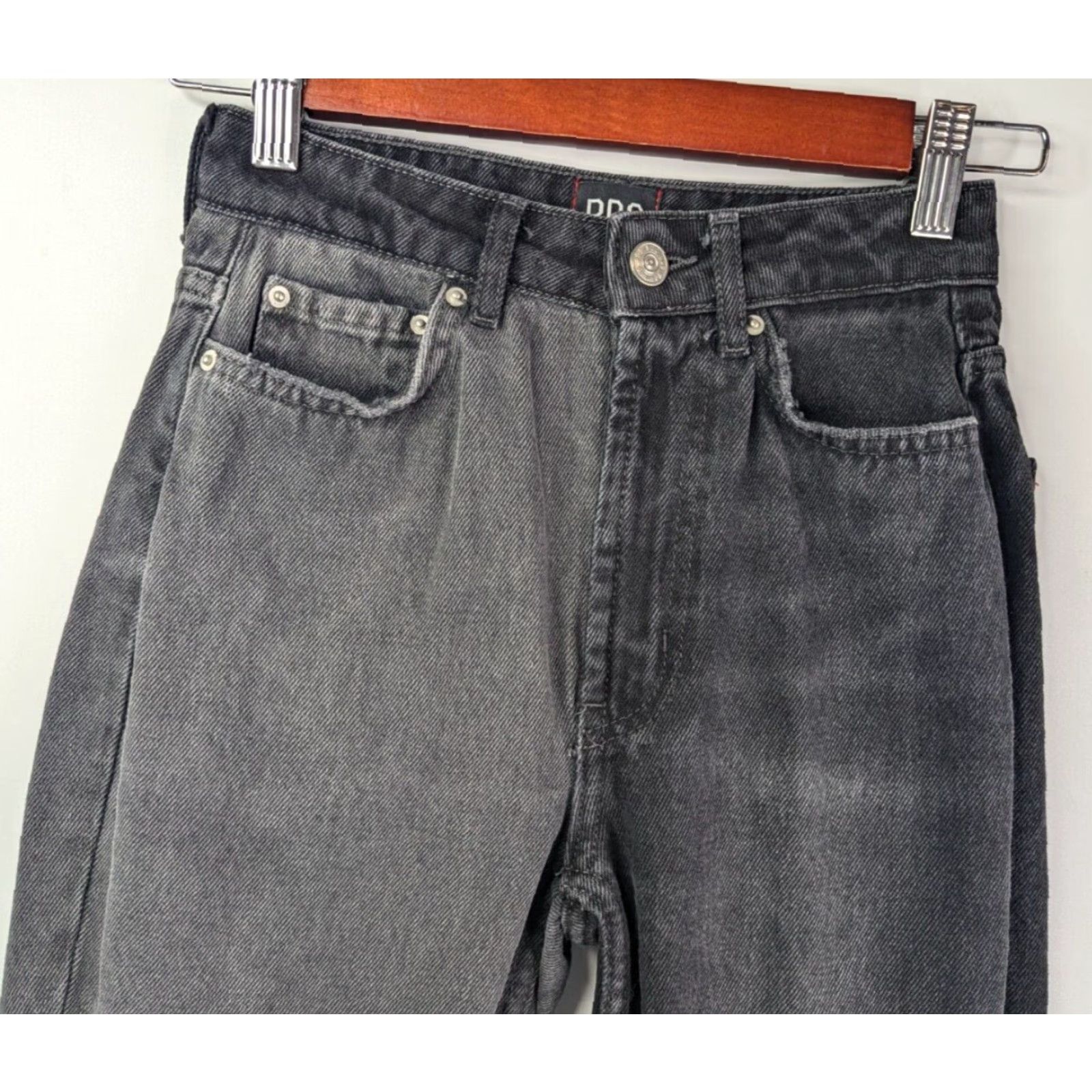 Bdg BDG Black Jeans Womens Mom Denim 24 High Waist Vintage Look Pattern Solid Cotton Button Closur e Refined Size 42" / US 20 - 2 Thumbnail