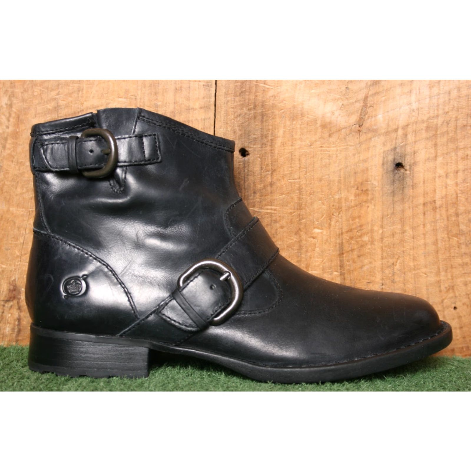 Born BORN Regis Black Leather Leopard Print Lined Buckle Strap Ankle Boots Sz. 7 Boots Womens Leather Buckle Ankle Bootie 7 Female Size US 7 / IT 37 - 2 Thumbnail