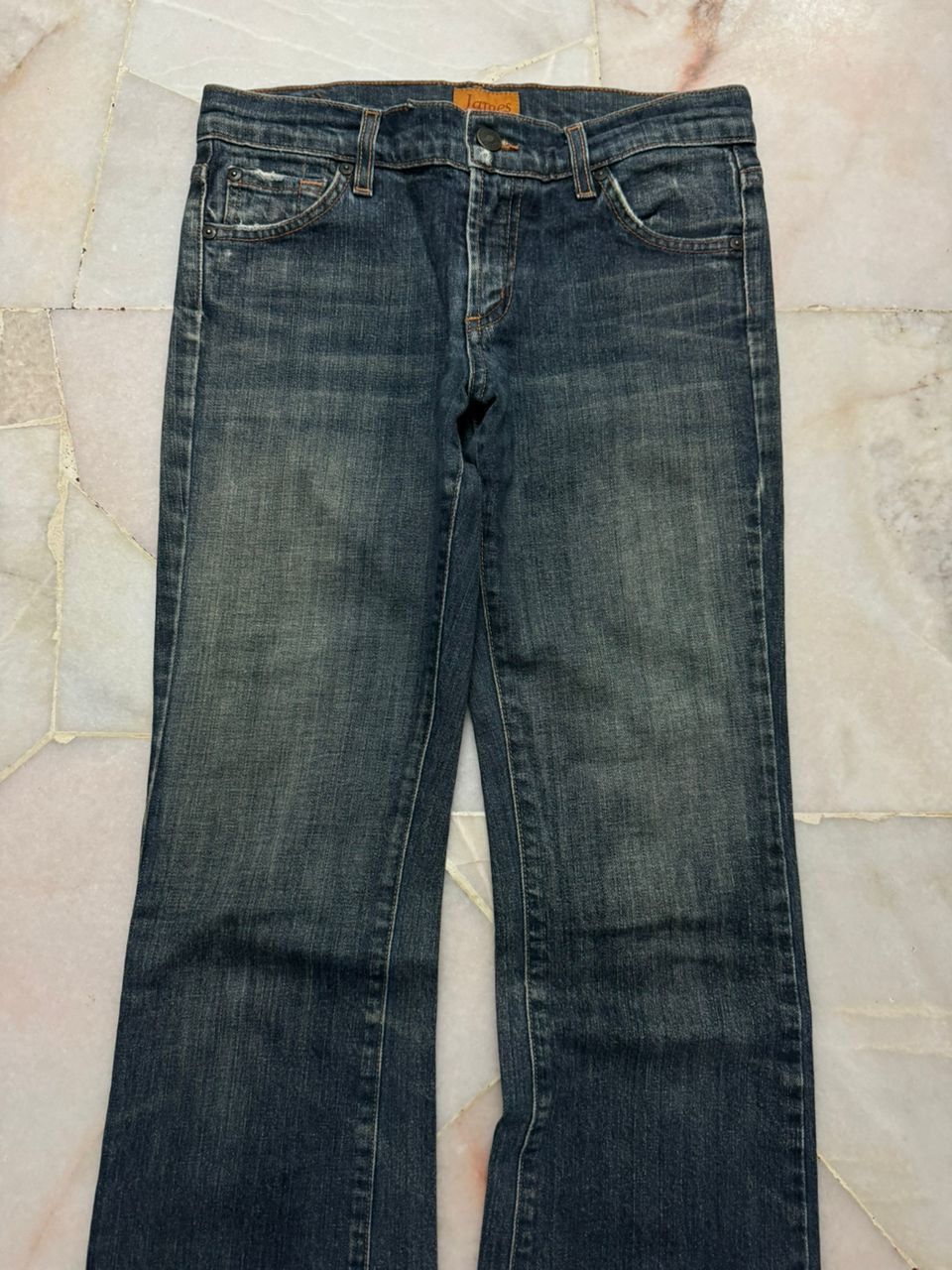 Japanese Brand VINTAGE 2000s JAMES MUD WASHED BELL BOTTOM Size US 27 - 5 Thumbnail
