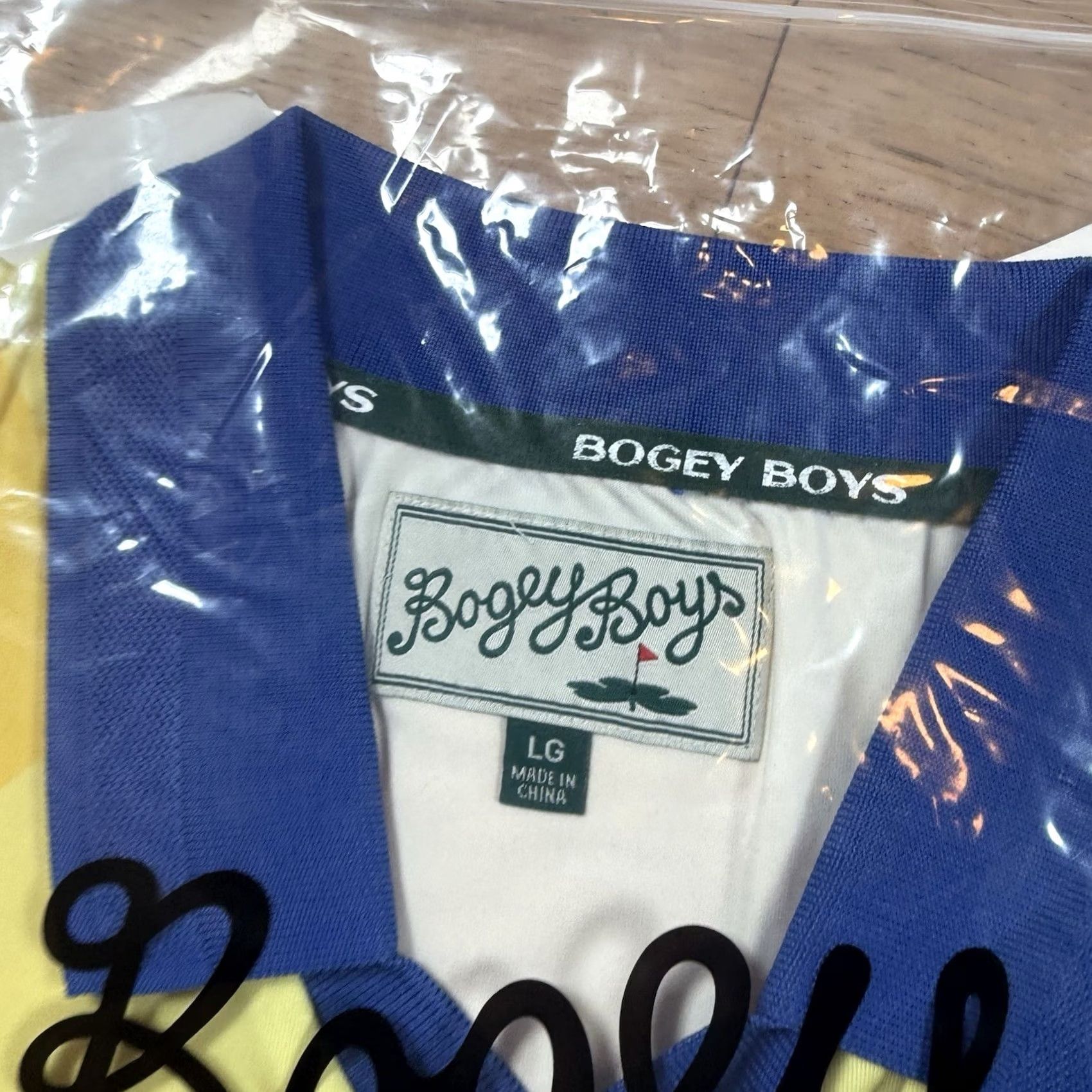 Vintage Bogey Boys Polo Shirt Mens L Golf Brown Dri Fit NWT Diamond AOP Size US L / EU 52-54 / 3 - 2 Thumbnail