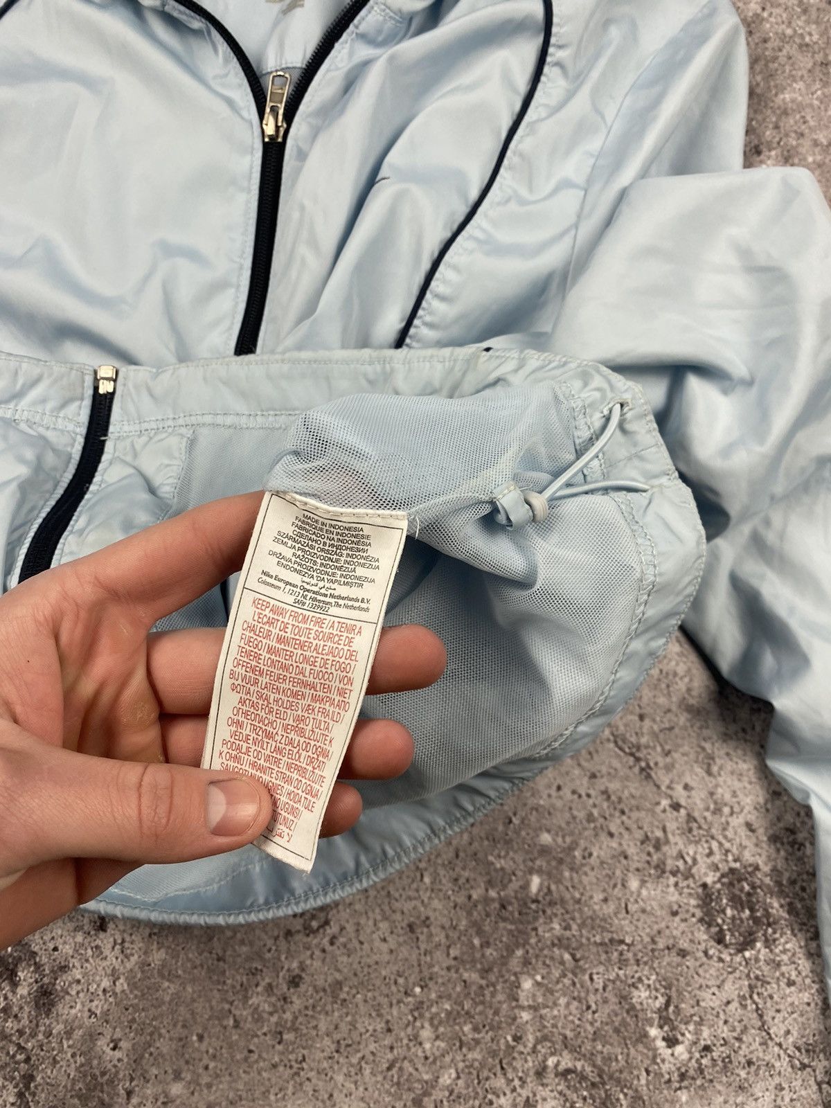 Nike × Vintage 90s Nike Swoosh Vintage Y2K Baby Blue Retro Nylon Jacket Size M / US 6-8 / IT 42-44 - 6 Thumbnail