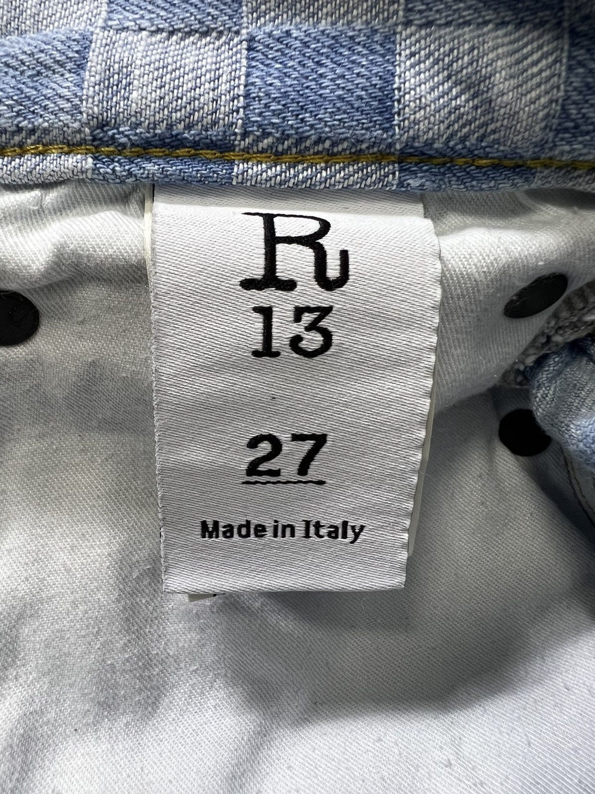 R13 R13 - S/S 22’ - Checkerboard Boyfriend Jeans Size US 27 - 11 Thumbnail