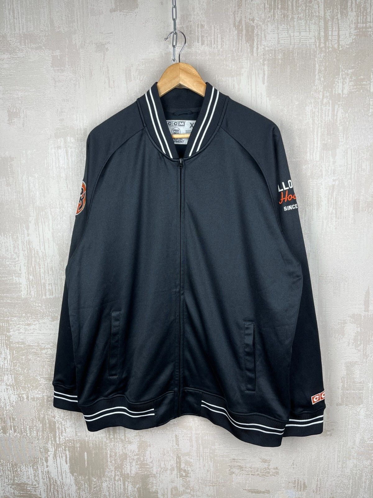 Ccm Pallokerho Hockey CCM Athletic Bomber Collar Track Jacket Size US XL / EU 56 / 4 - 3 Thumbnail