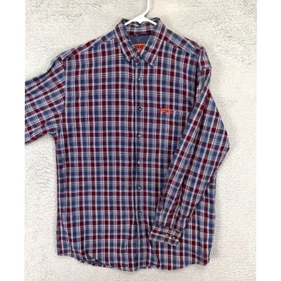 Vintage VINTAGE Wolverine Shirt Mens Medium Blue Red Plaid Thick Flannel Button-Down Work Pocket Size US M / EU 48-50 / 2 - 3 Thumbnail