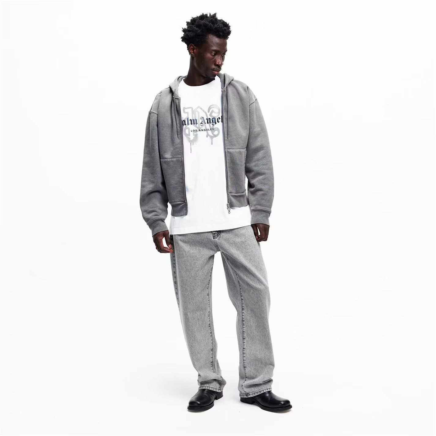 Palm Angels o1g2r1mq0426 LA Mono T-Shirt in Off White Size US L / EU 52-54 / 3 - 6 Thumbnail