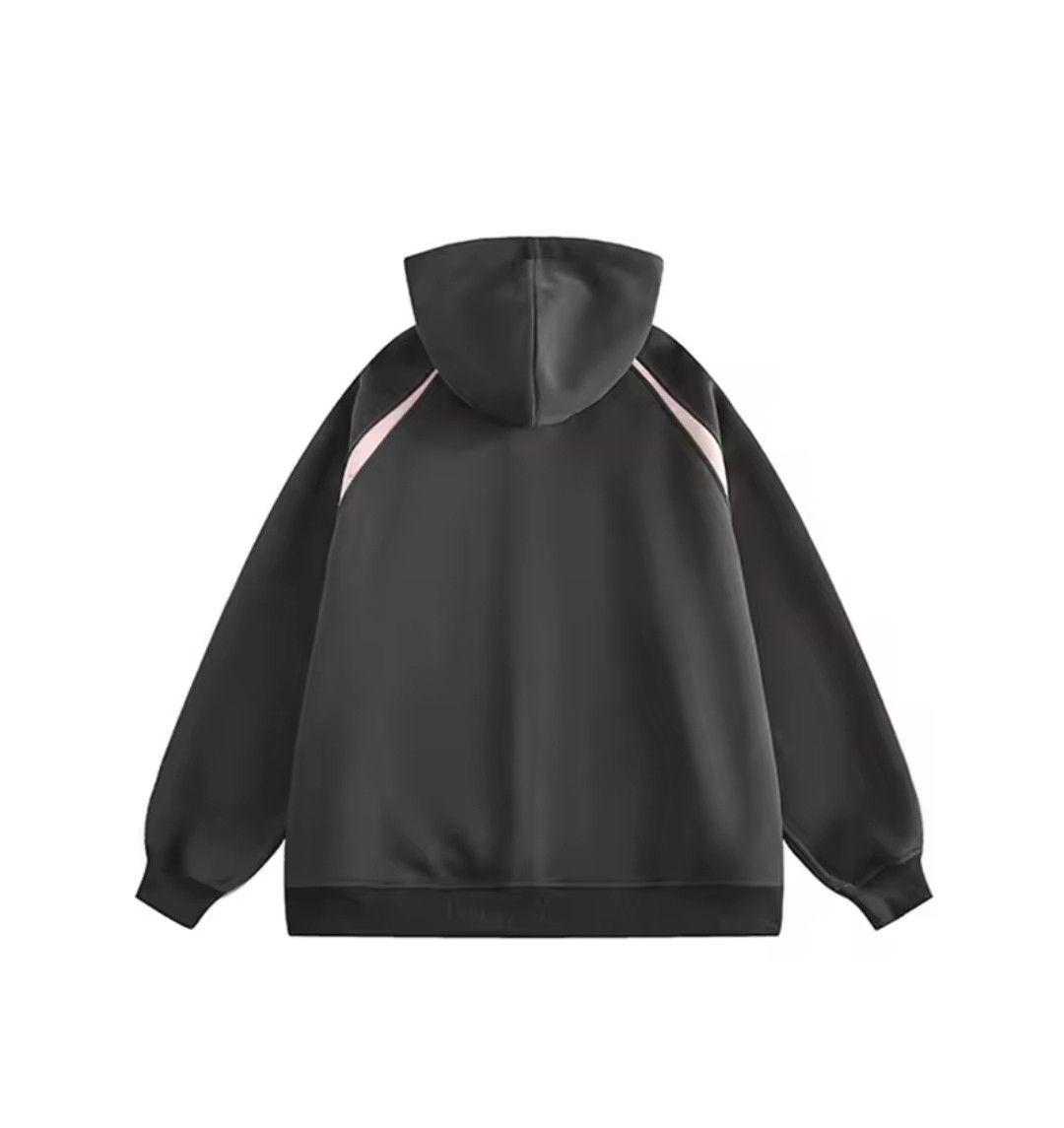 Japanese Brand × Vintage Y2K Wide Hood Stripe Patch Fleece Zippered Hoodie Size US M / EU 48-50 / 2 - 3 Thumbnail