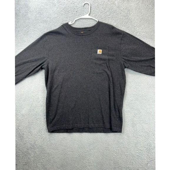 Carhartt VINTAGE Carhartt Shirt Mens XLT Tall Black Original Fit T-Shirt Work Long Sleeve Pocket Size US XL / EU 56 / 4 - 2 Thumbnail