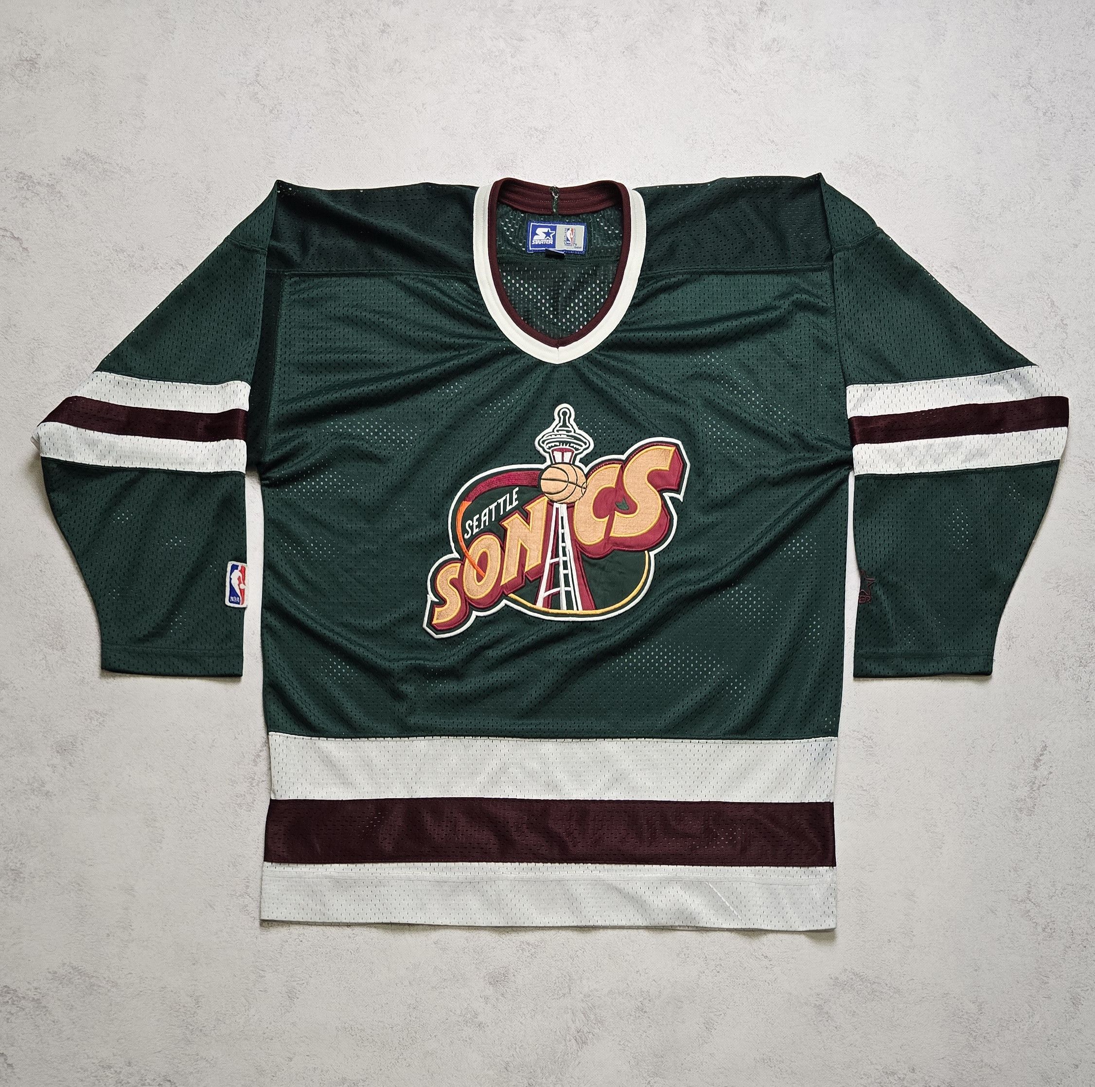 Starter Vtg Rare 90s NBA Seattle SuperSonics Starter Hockey Jersey Size US M / EU 48-50 / 2 - 2 Thumbnail