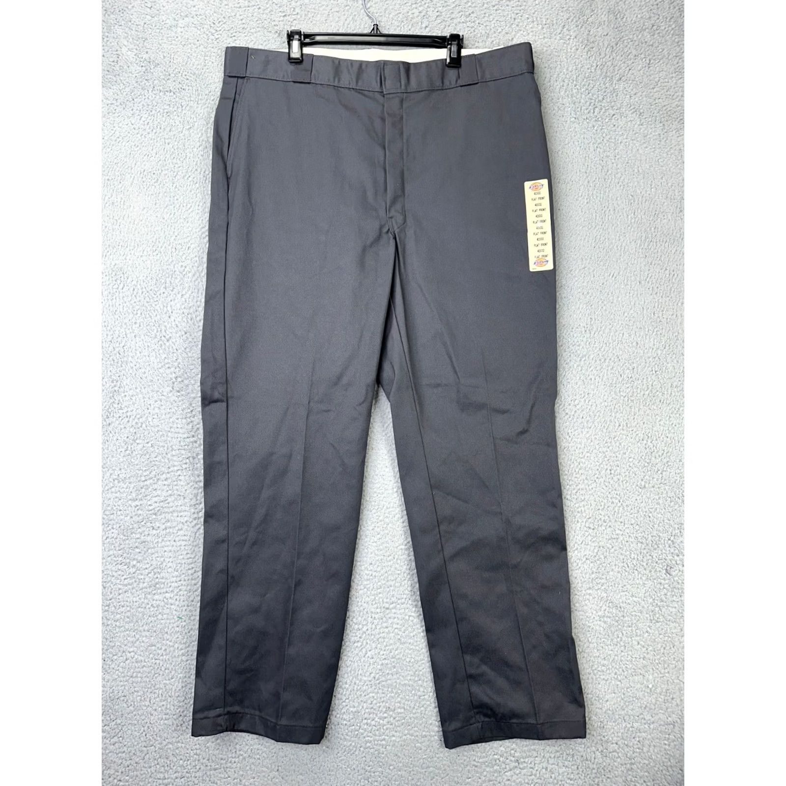 Dickies Dickies Pants Mens 42X32 874 Grey Khaki Chino Workwear Flat Front Straight NEW Size US 42 / EU 58 - 3 Thumbnail