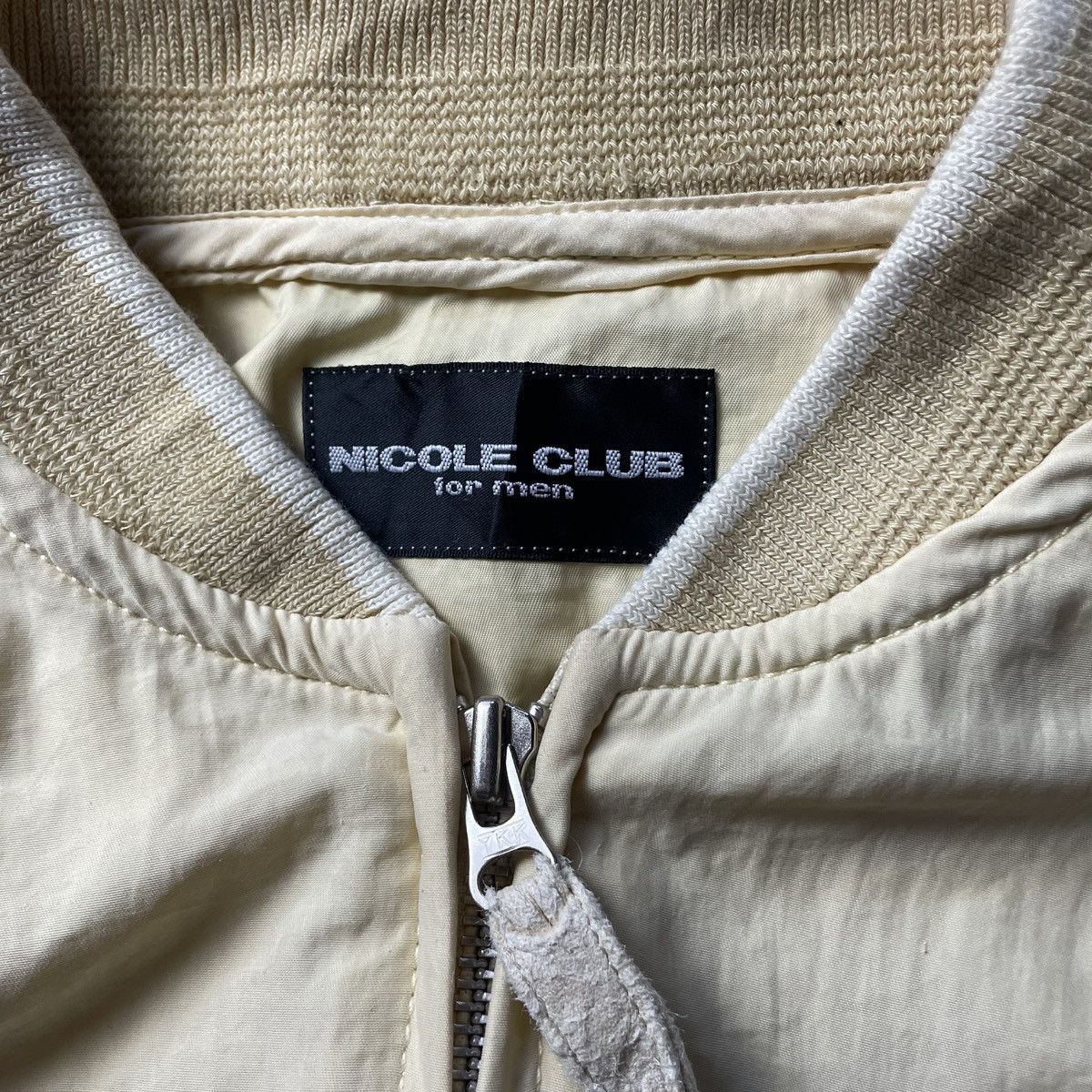 Nicole Club × Vintage 🇯🇵 VINTAGE NICOLE CLUB EMBROIDERED SPELL OUT BOMBER JACKET Size US XL / EU 56 / 4 - 21 Thumbnail