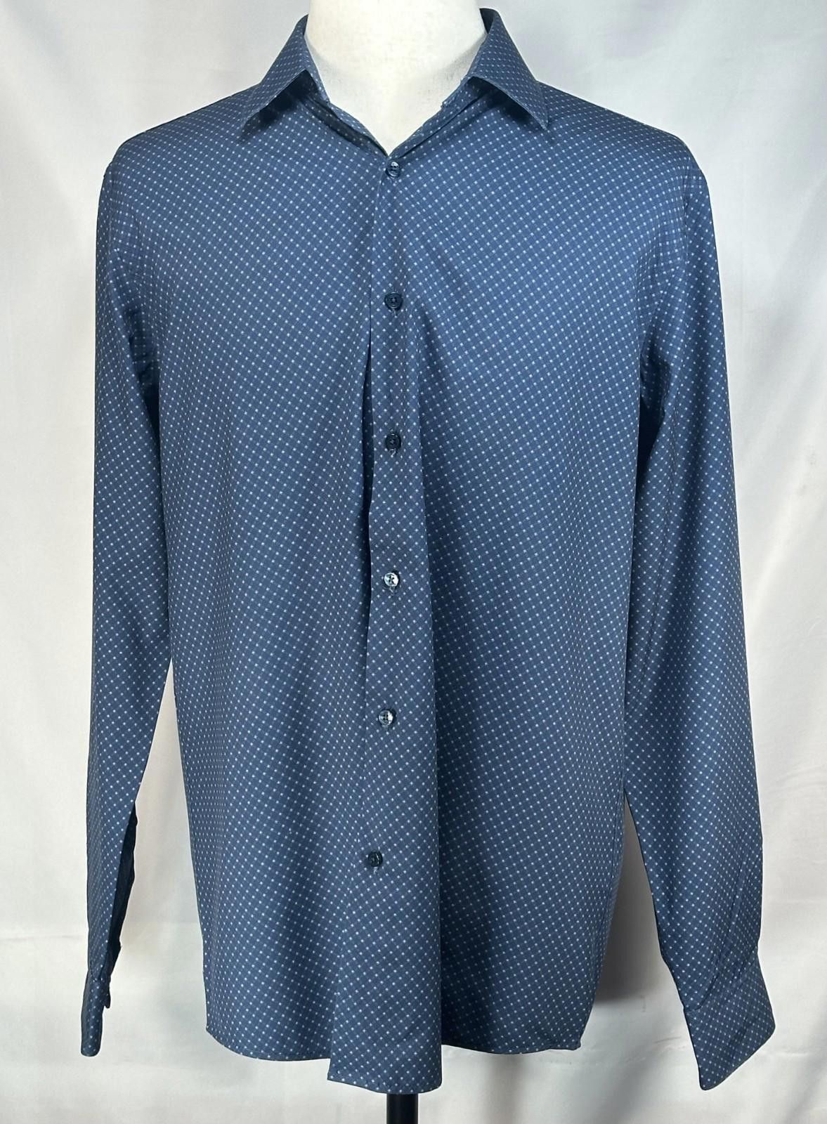 Ben Sherman Ben Sherman Slim Stretch Button-Up Blue Mens L 16-16.5/34-35 Size US L / EU 52-54 / 3 - 1 Thumbnail
