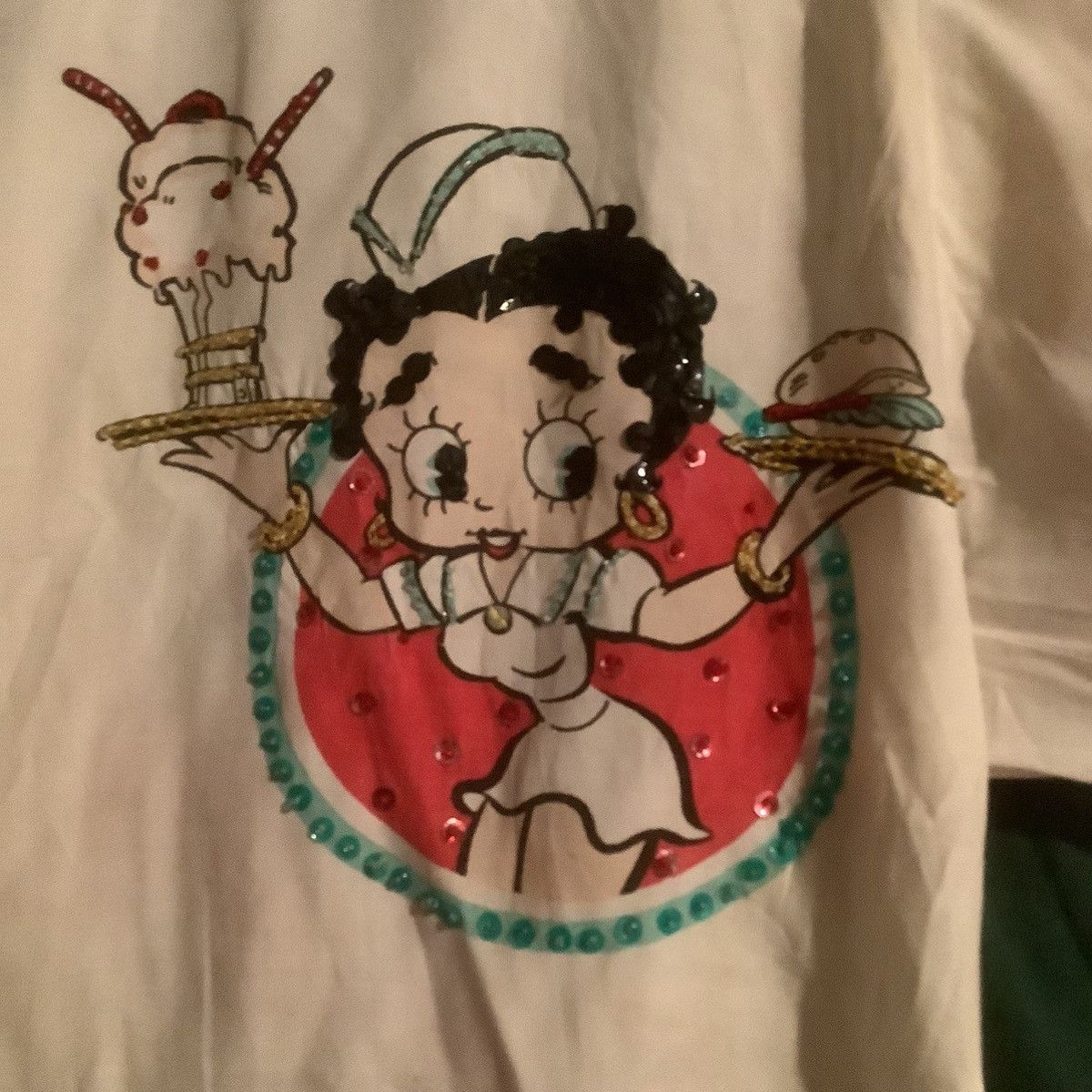 Vintage Betty Boop Diner T-Shirt Size Large 80s 90s Eat At Betty’s Size US L / EU 52-54 / 3 - 3 Thumbnail