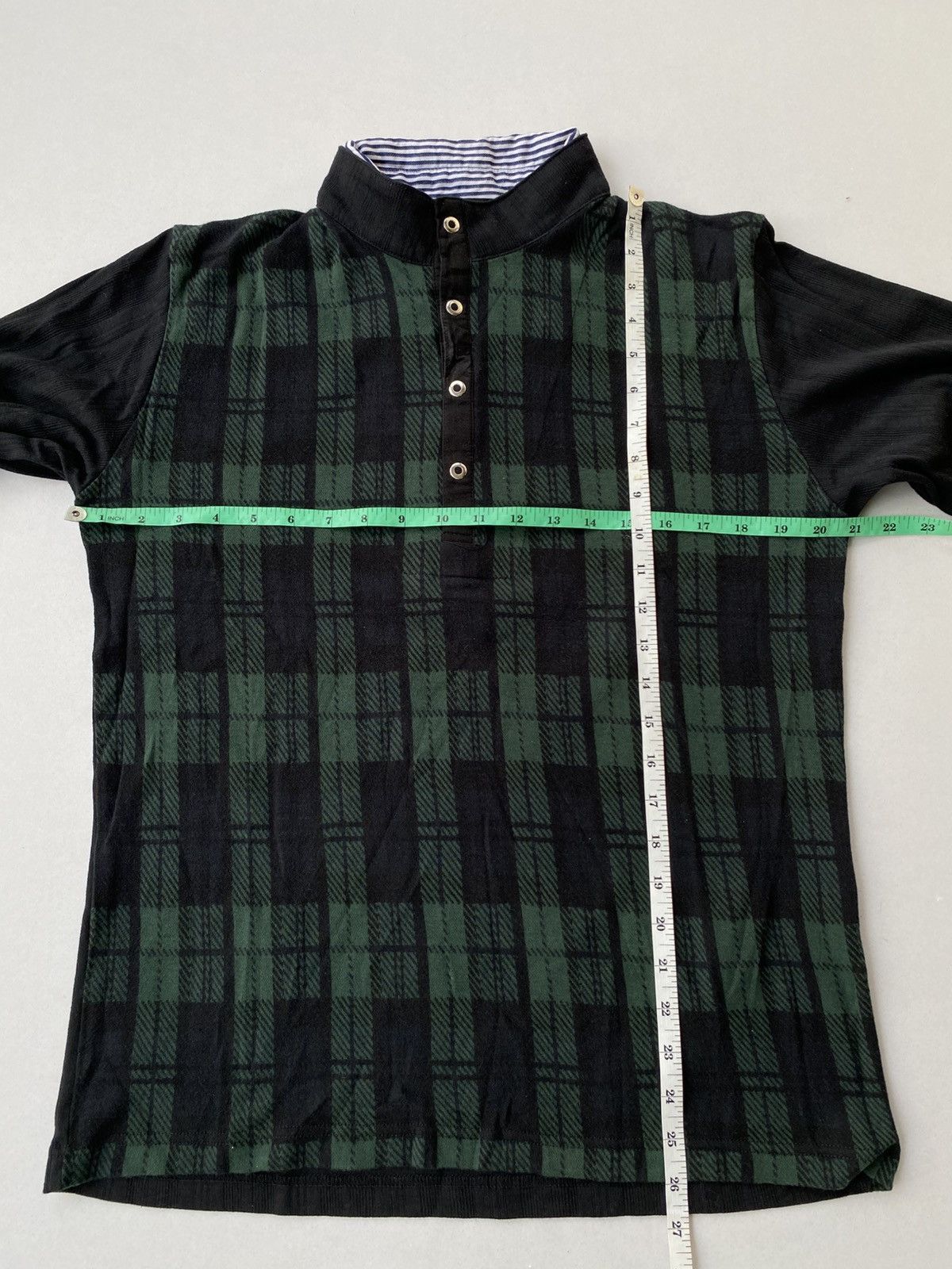 Japanese Brand Double Layers Tartan Longsleeve Tshirt Size US L / EU 52-54 / 3 - 8 Thumbnail