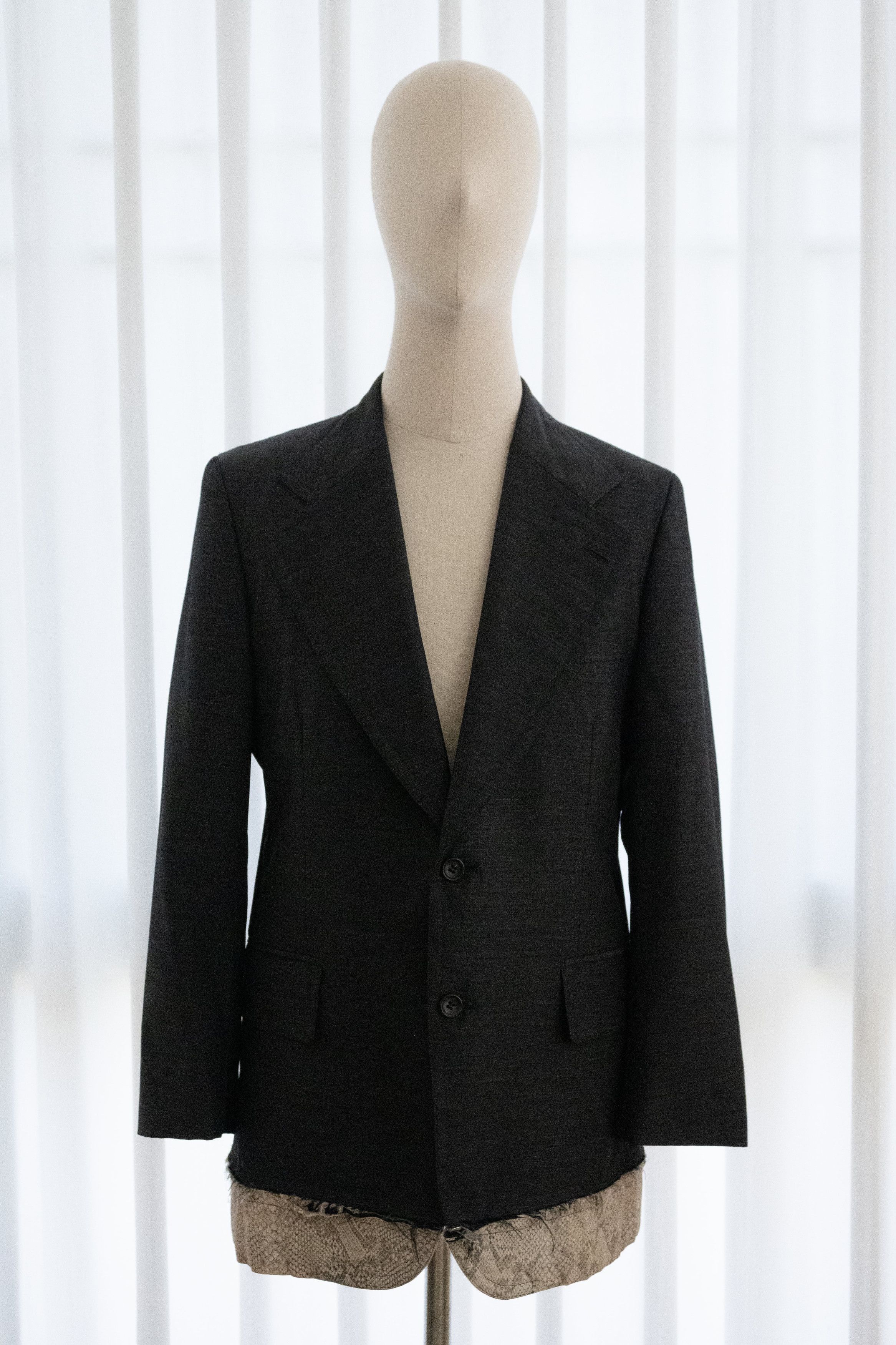 Comme des Garcons Homme Plus SS2002 COMME DES GARCONS HOMME PLUS SNAKESKIN HEM BLAZER Size 42R - 1 Thumbnail