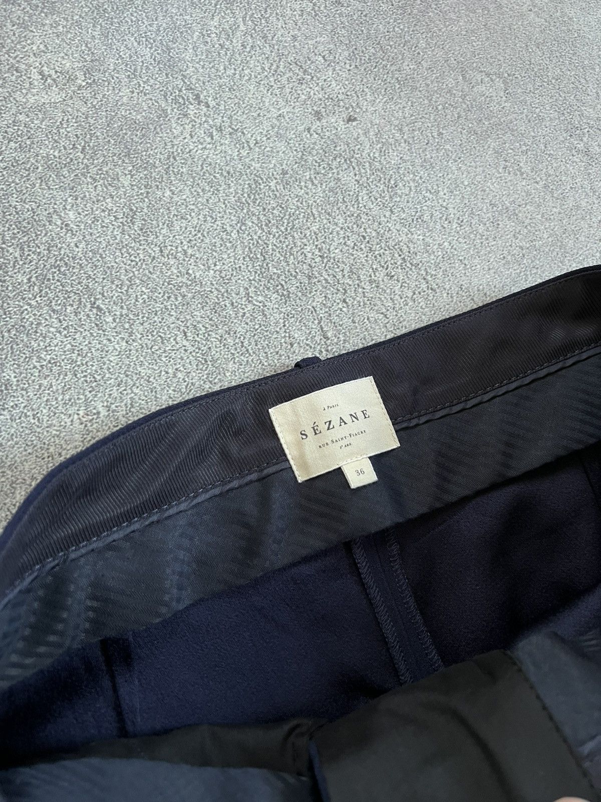 Sezane Sezane Trousers Navy Acetate Skinny Leg Dress Pants Size 36 Size 25" / US 0 / IT 36 - 7 Thumbnail
