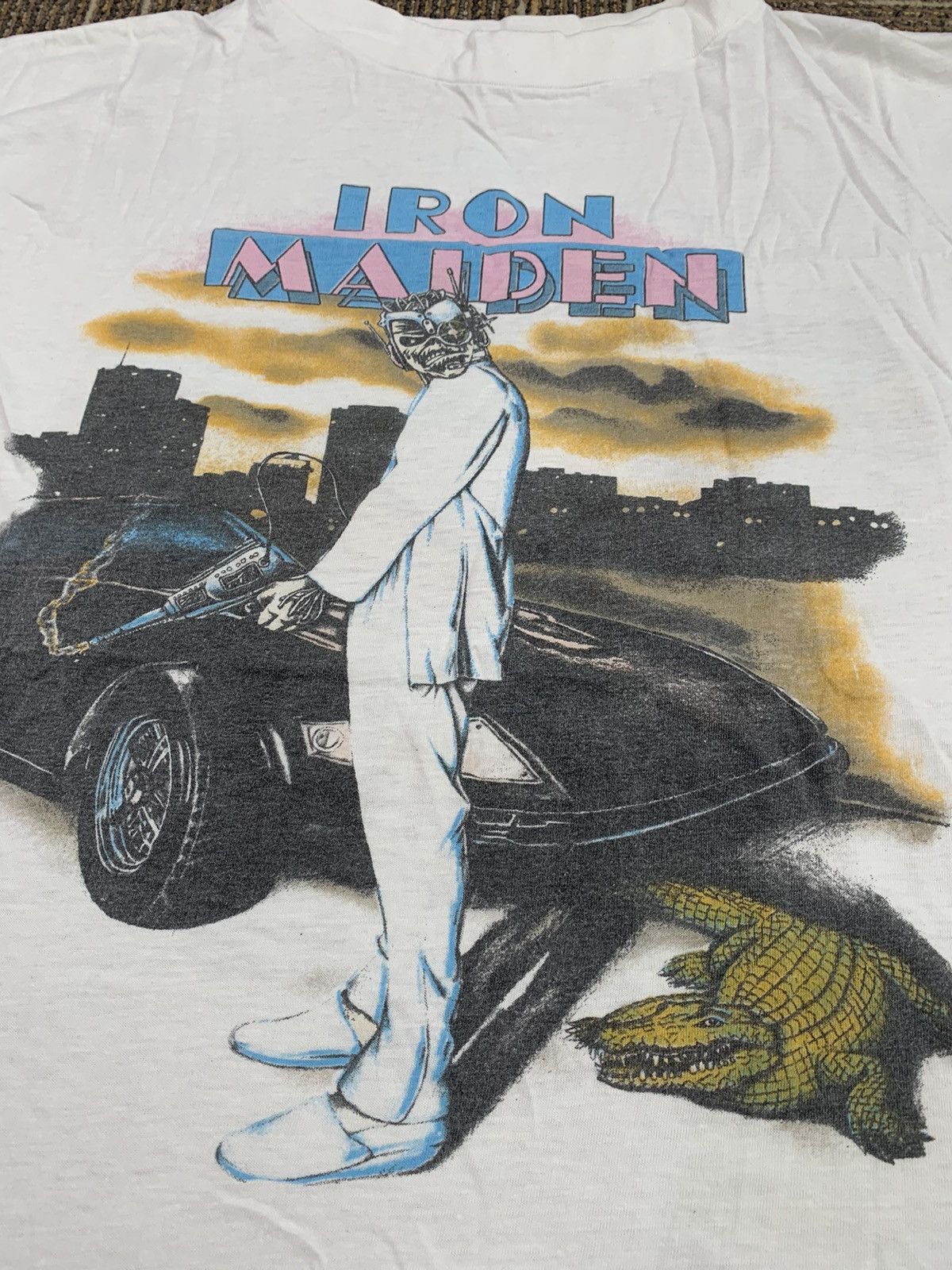 Band Tees × Vintage VTG 80s IRON MAIDEN FLORIDA TOUR BAND SHIRT Size US L / EU 52-54 / 3 - 4 Thumbnail
