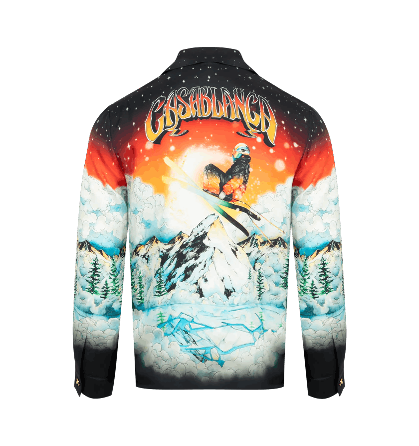 Casablanca o1h1sh11225 Cuban Collar Long Sleeve Shirt in Multicolor Size US XL / EU 56 / 4 - 2 Thumbnail