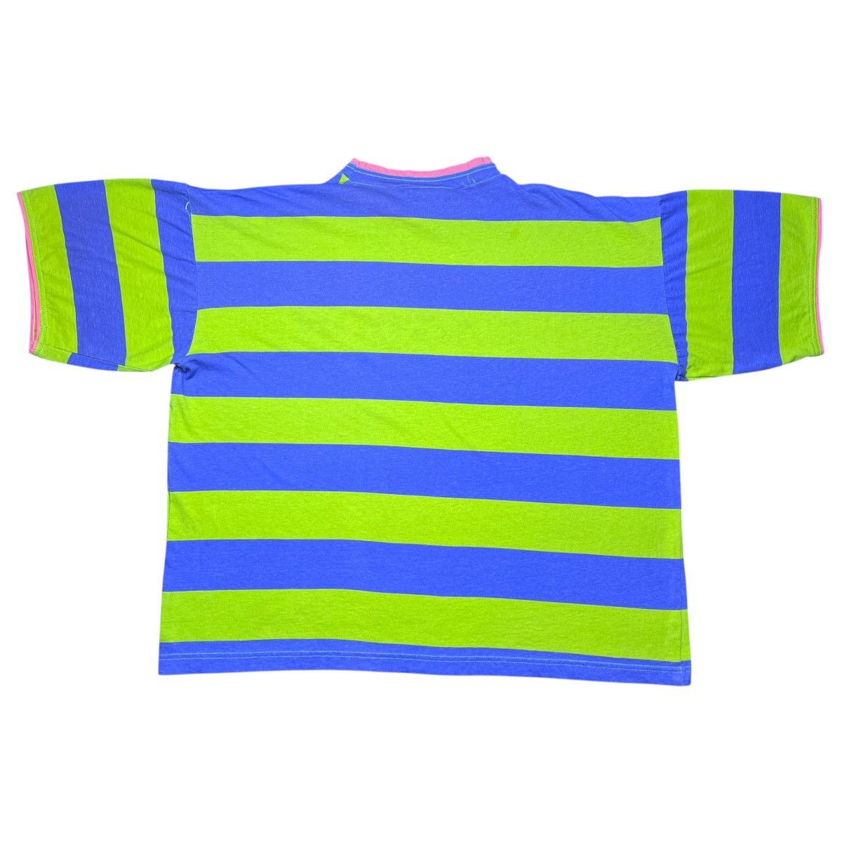 Disney Disney Typhoon Lagoon Green Striped Spell Out Graphic Tee Size US XL / EU 56 / 4 - 4 Thumbnail