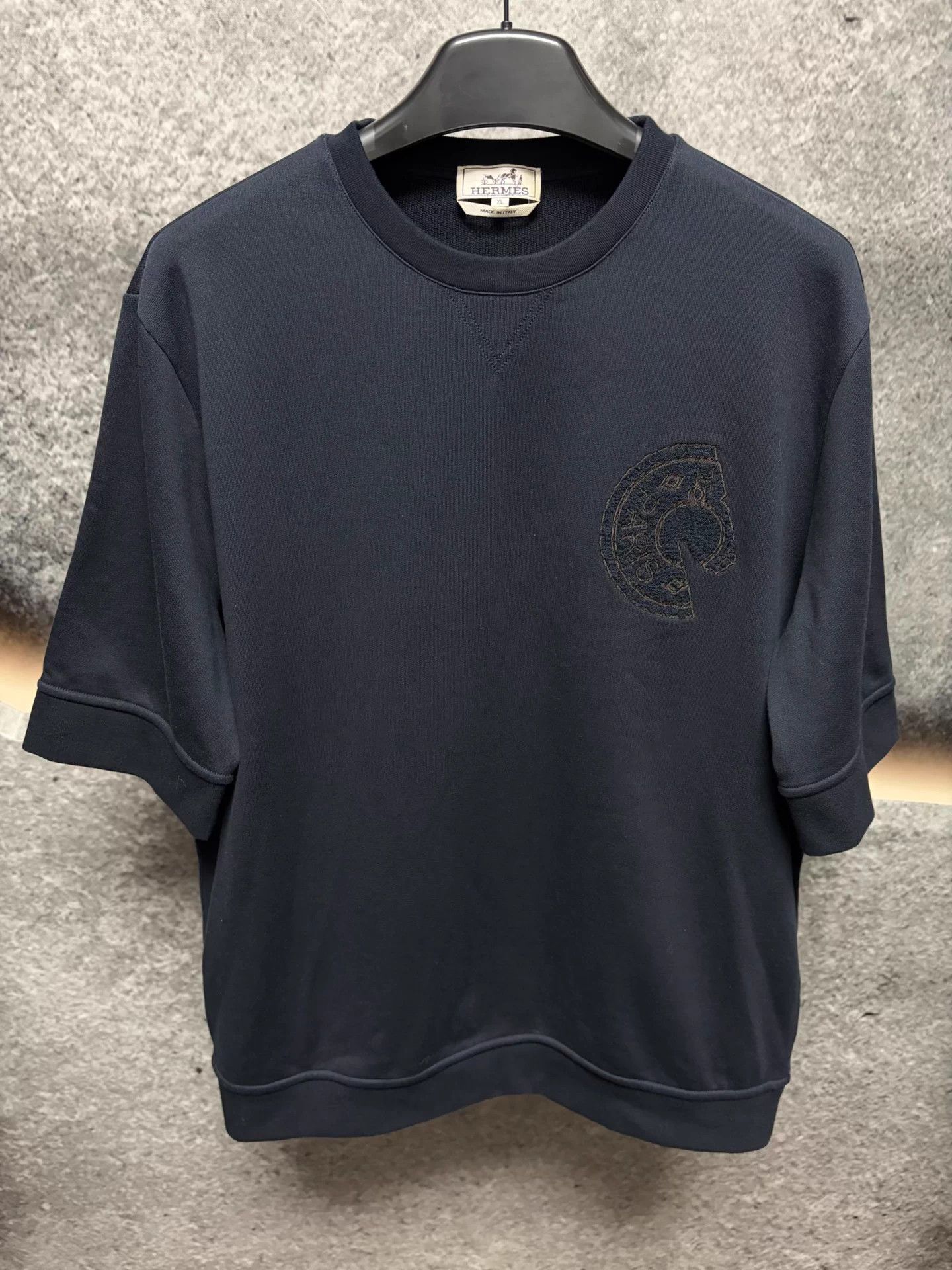 Hermes Hermes men's short-sleeve T XL navy blue Size US XL / EU 56 / 4 - 1 Thumbnail