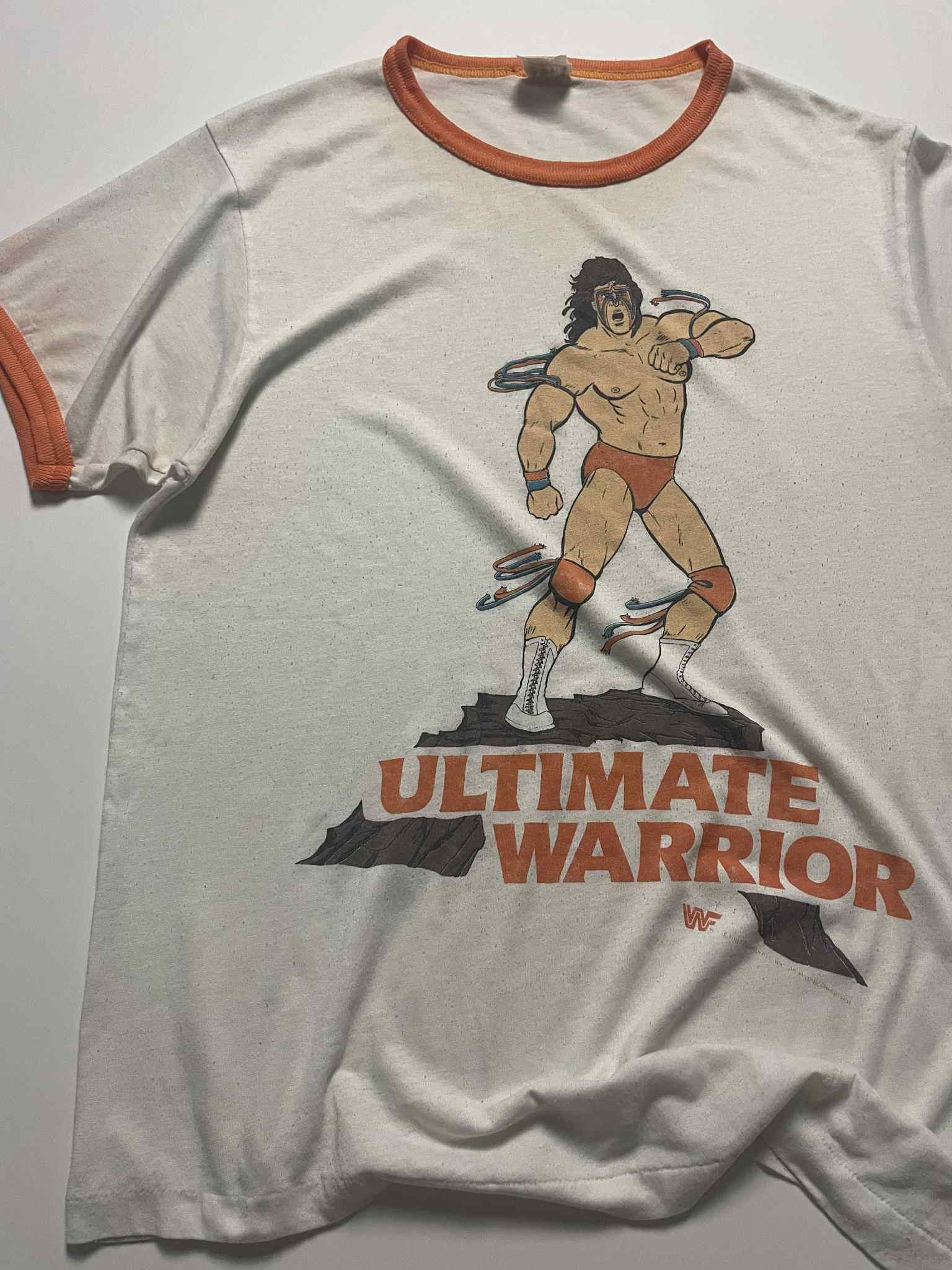 Vintage Vintage Ultimate Warrior WWF 80s Ringer Shirt Size US M / EU 48-50 / 2 - 2 Thumbnail