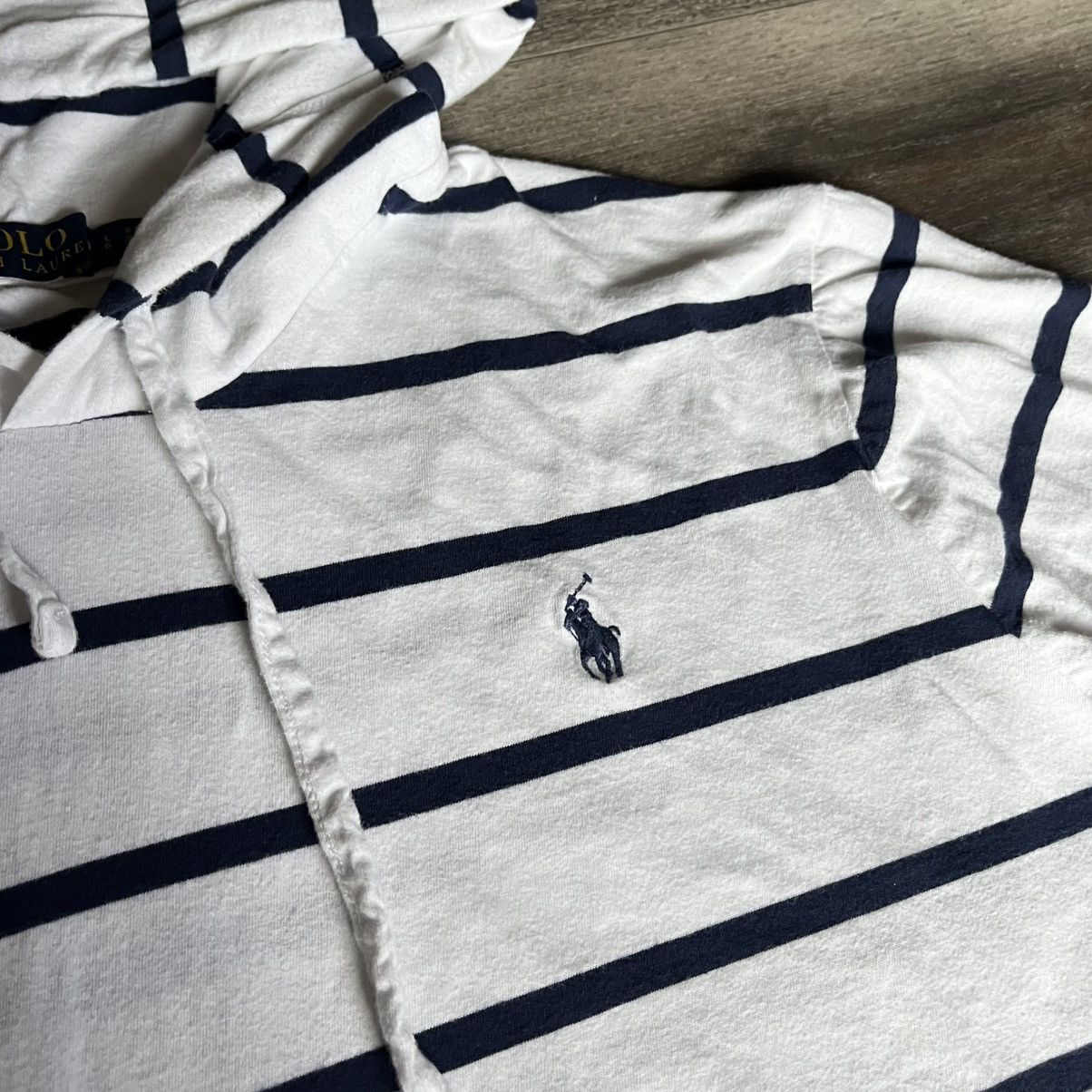 Polo Ralph Lauren Vintage Polo Ralph Lauren Striped Small Basic Logo Hoodie Size US L / EU 52-54 / 3 - 3 Thumbnail