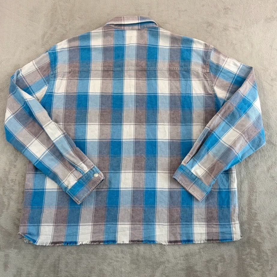 John Elliott John Elliott Hemi Oversized Shirt Point Sur Check Men XL Blue Cotton Flannel Button-Up Casual Designer) Size US XL / EU 56 / 4 - 4 Thumbnail