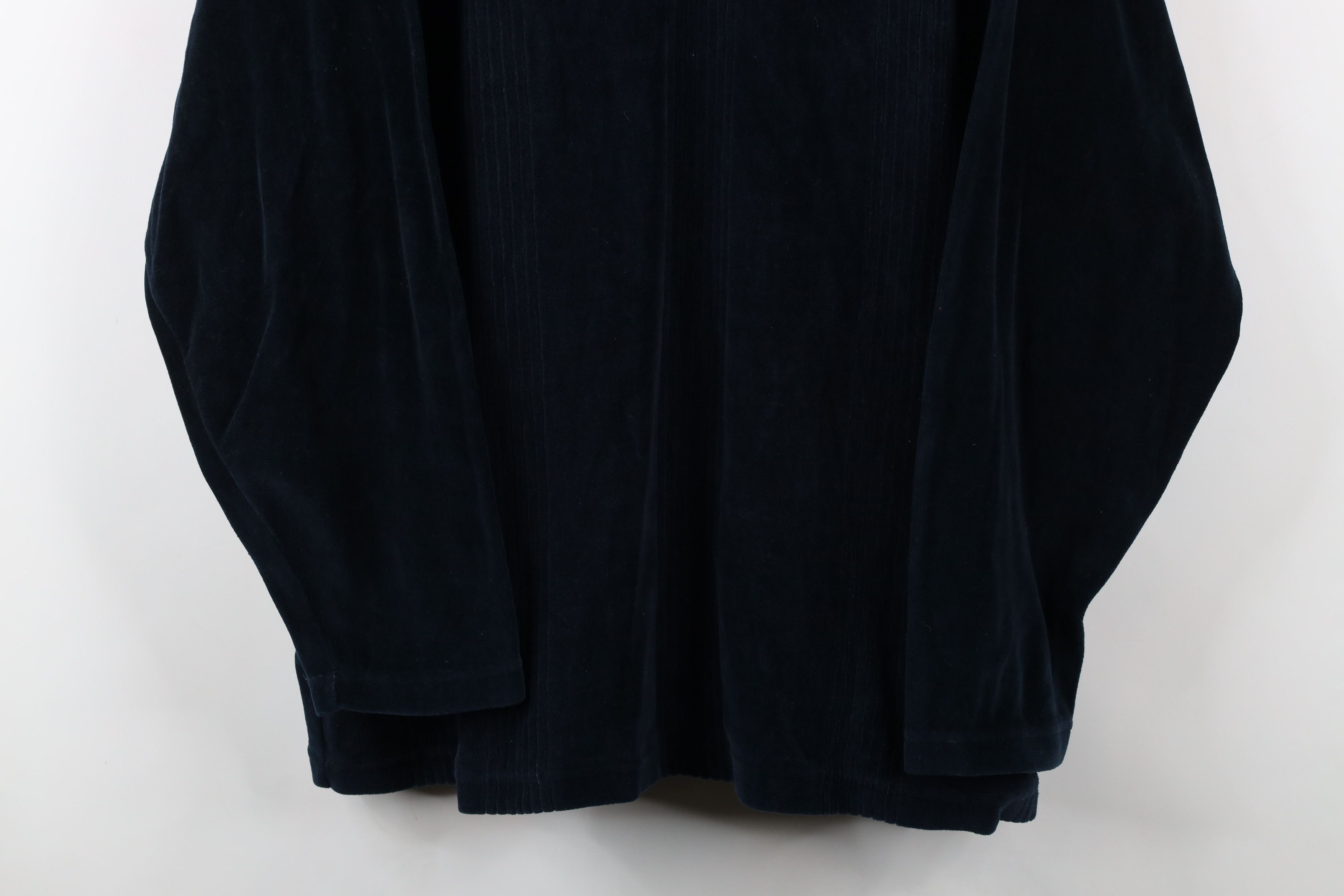 Vintage Vintage 90s Streetwear Velour Collared Long Sleeve Polo Size US XL / EU 56 / 4 - 3 Thumbnail