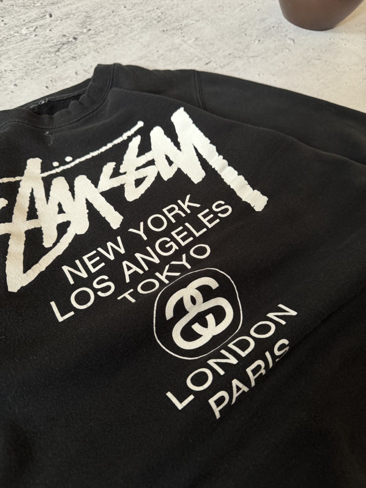 Stussy × Vintage STUSSY CENTER HAFT LOGO OVERSIZE BAGGY FIT SWEATSHIRT Size US M / EU 48-50 / 2 - 4 Thumbnail