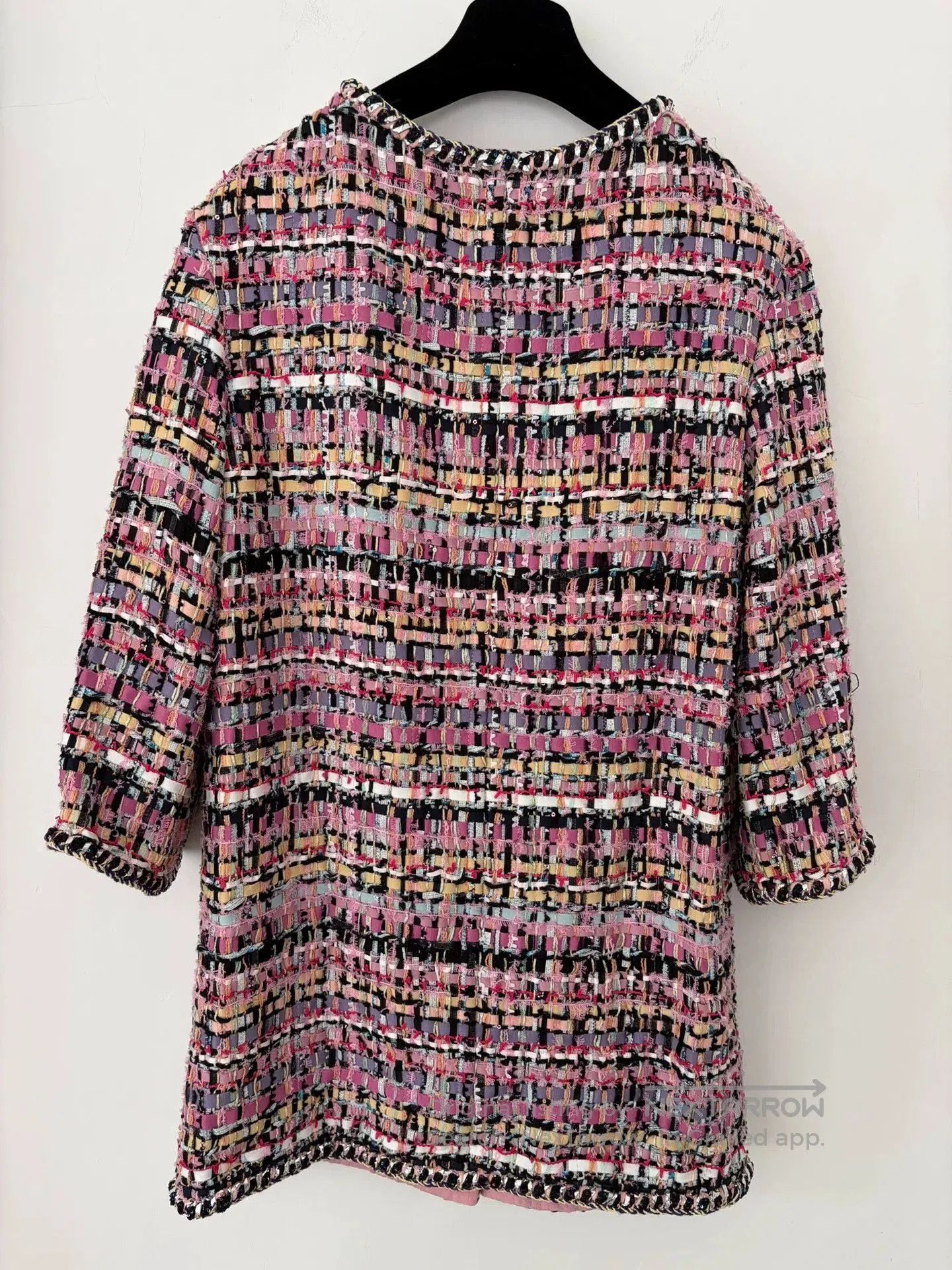 Chanel Chanel Pink Mixed Knit Mid-Length Coat. Size US S / EU 44-46 / 1 - 2 Thumbnail