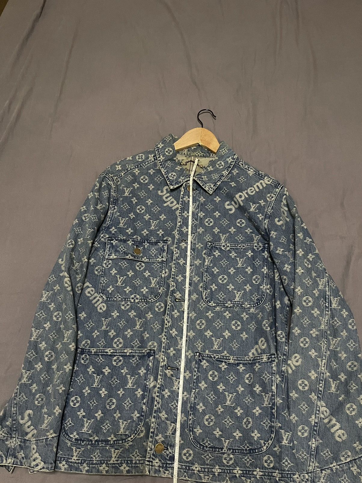Louis Vuitton × Supreme Supreme Louis Vuitton lv jacquard denim chore coat size 46 Size US S / EU 44-46 / 1 - 13 Thumbnail
