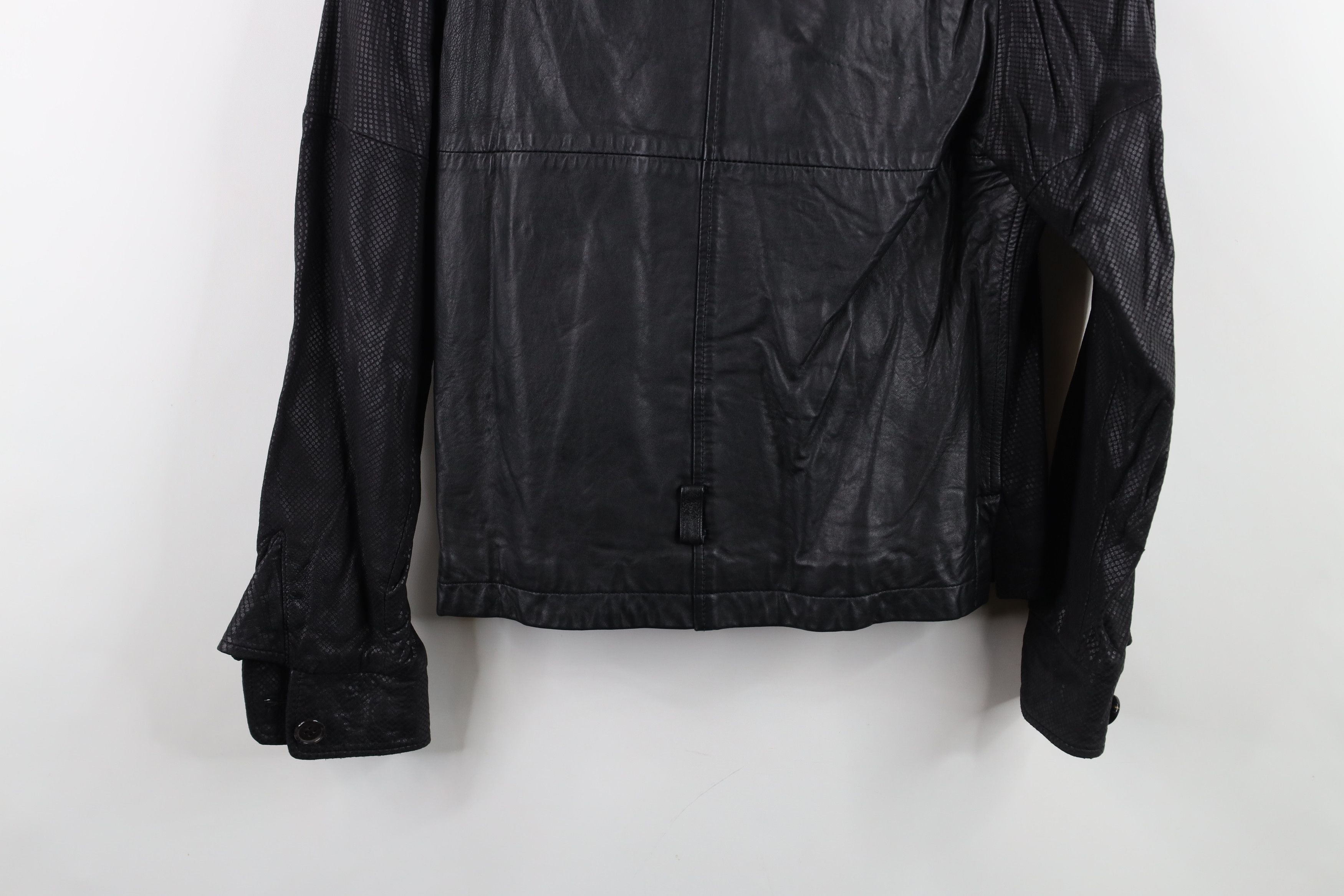 Vintage Vintage 90s Streetwear Strap Collar Leather Bomber Jacket Size M / US 6-8 / IT 42-44 - 14 Thumbnail
