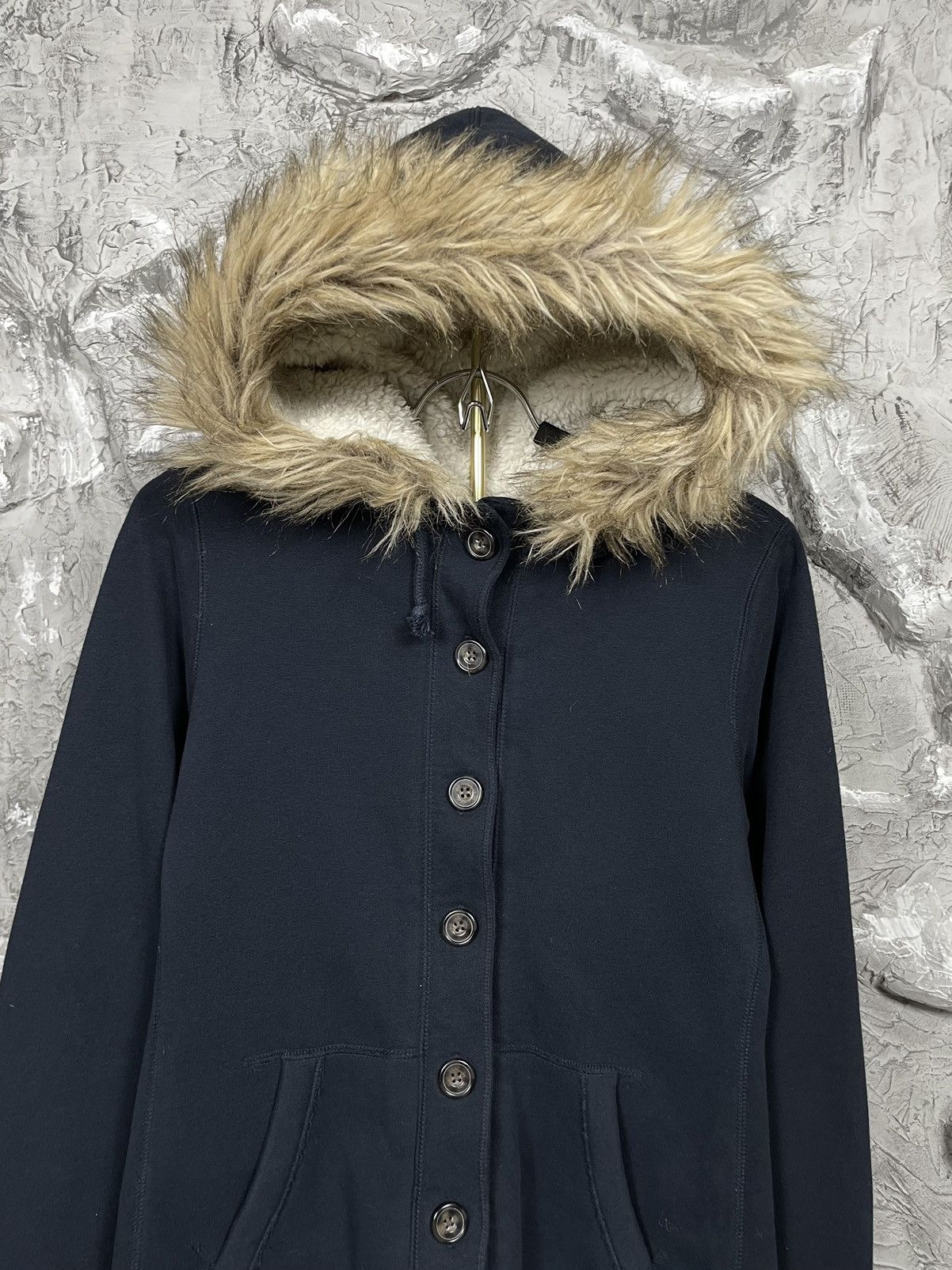 Abercrombie & Fitch × If Six Was Nine × Japanese Brand Vintage Fur Buttons Up Hoodie Y2K Japanese LGB Style Size US S / EU 44-46 / 1 - 6 Thumbnail