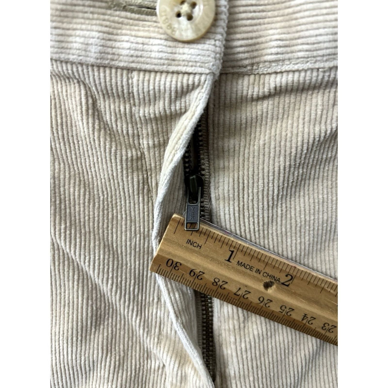 Vintage LL Bean Corduroy Pants Womens 16 36x27 Tan Brown Khakis Straight Leg Trousers 500952 Comfortable Pockets Stretch Easy Care Vintage No Size 38" / US 16 / IT 52 - 5 Thumbnail