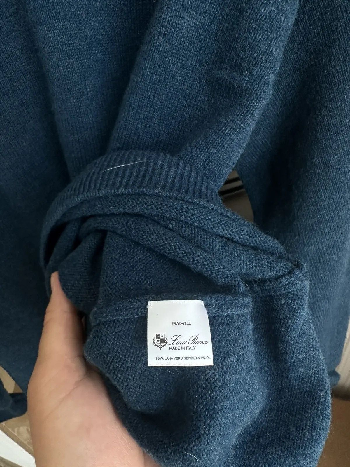 Loro Piana × Vintage Vintage Loro Piana Woll Blue Sweater Size US M / EU 48-50 / 2 - 11 Thumbnail