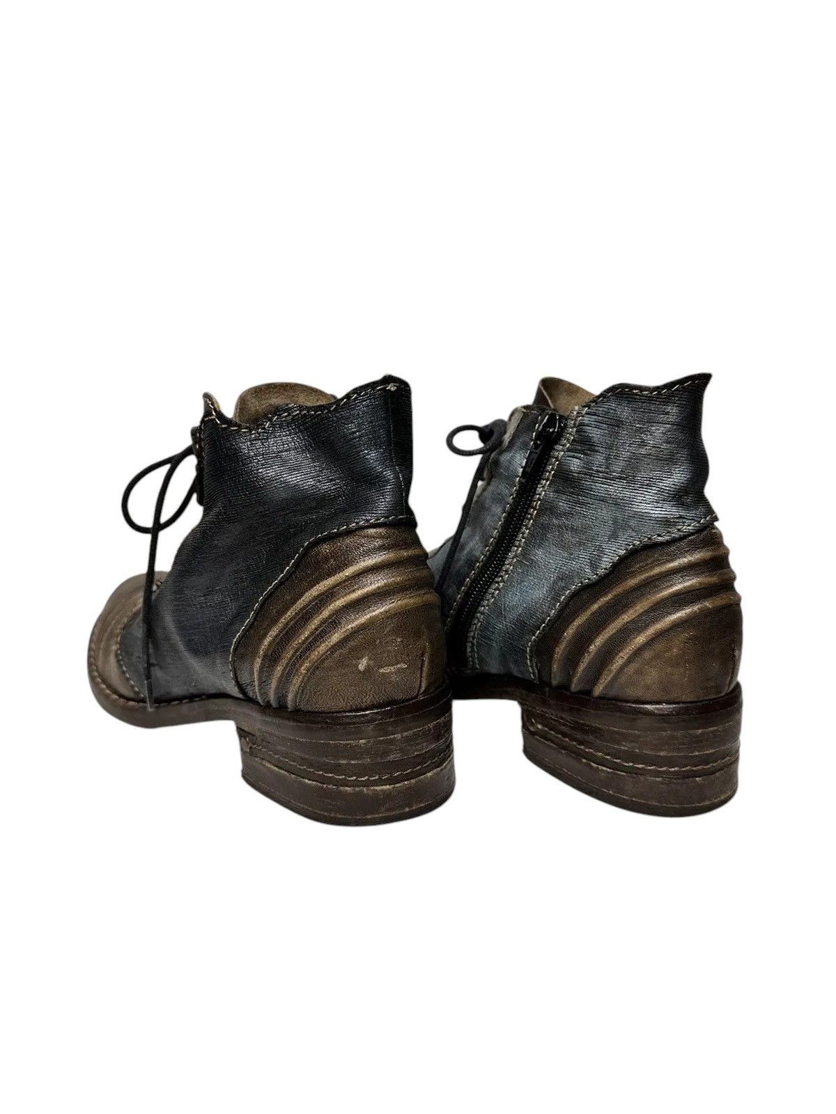 Leather Vintage Metal Zip Italy Leather Mens Boots AS 98 Style Size US 9 / IT 39 - 4 Thumbnail