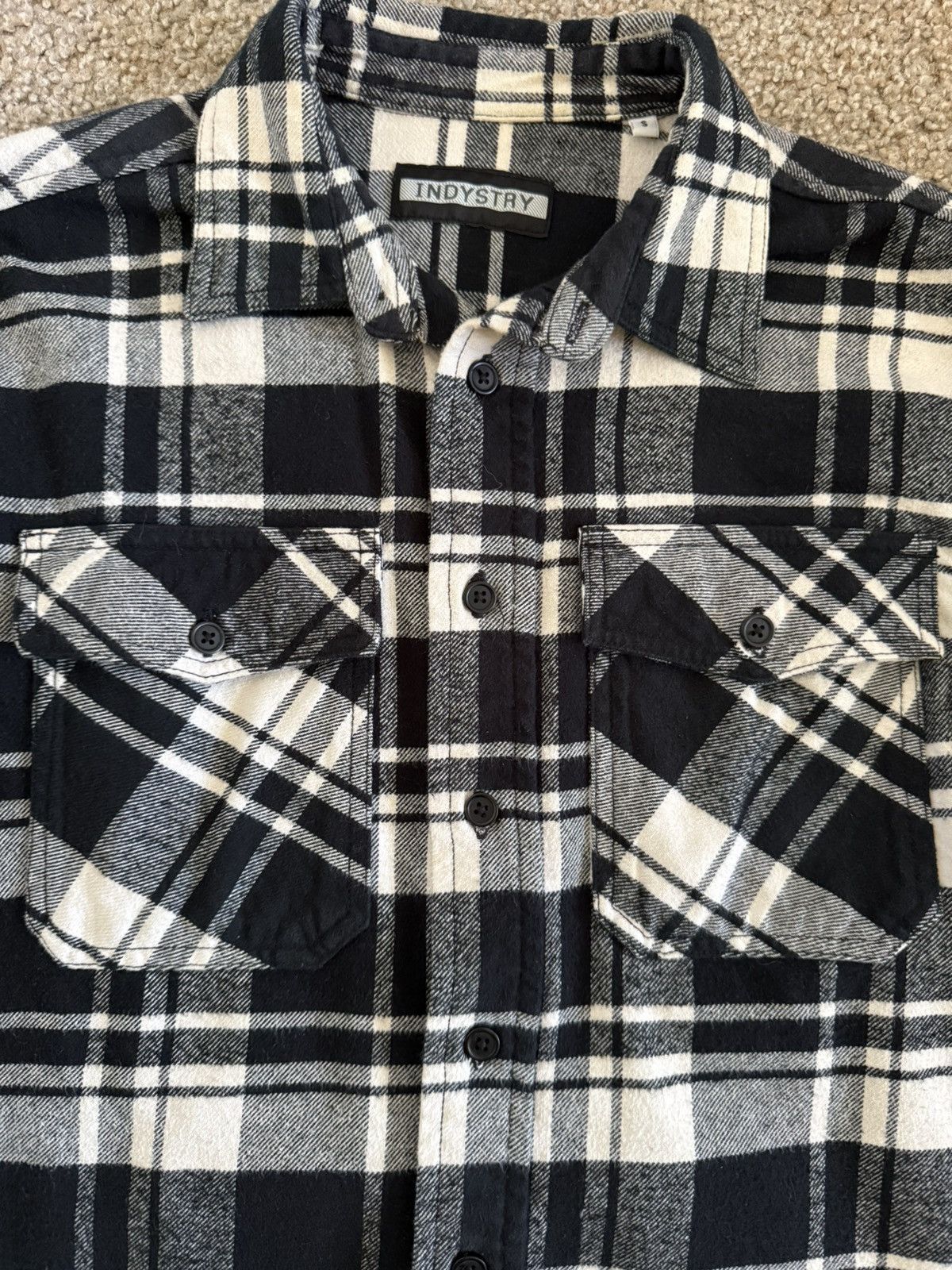 Vintage Indystry Black & White Checkered Flannel Size US S / EU 44-46 / 1 - 5 Thumbnail