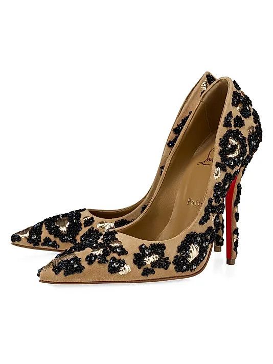 Christian Louboutin oc11z0126 Miss Z Lameleo 120MM in Beige Size US 9 / IT 39 - 1 Thumbnail