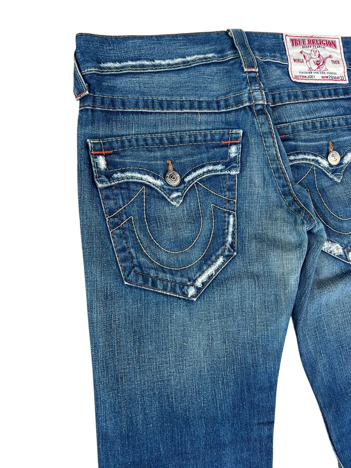 True Religion Vintage 2000s True Religion JOEY Distress Denim Flare Jeans Size US 30 / EU 46 - 15 Thumbnail