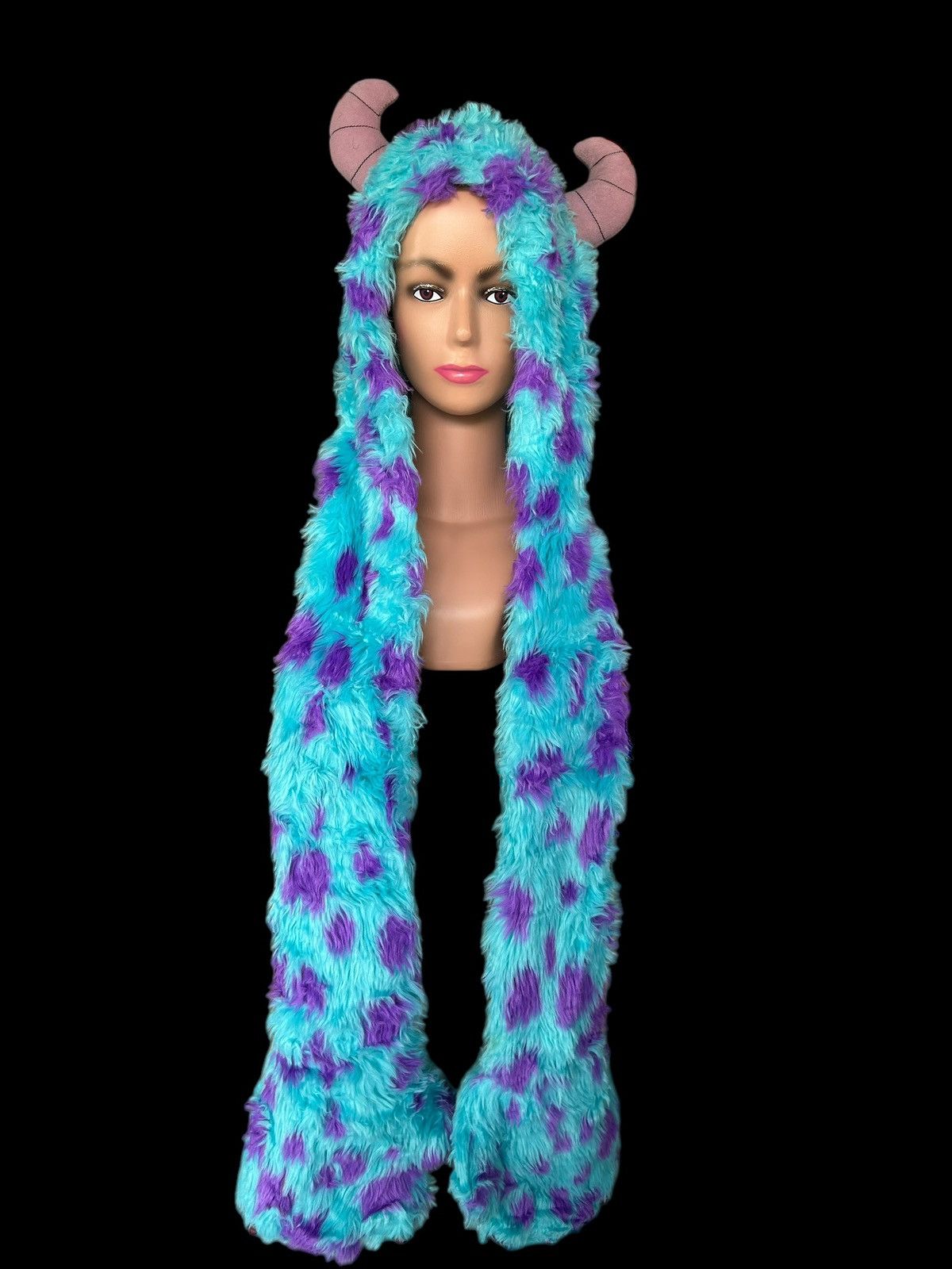 Japanese Brand × Kapital × Vintage Very Rare Monsters Inc Fur Fluffy Beanie Scarf Hats Size ONE SIZE - 6 Thumbnail