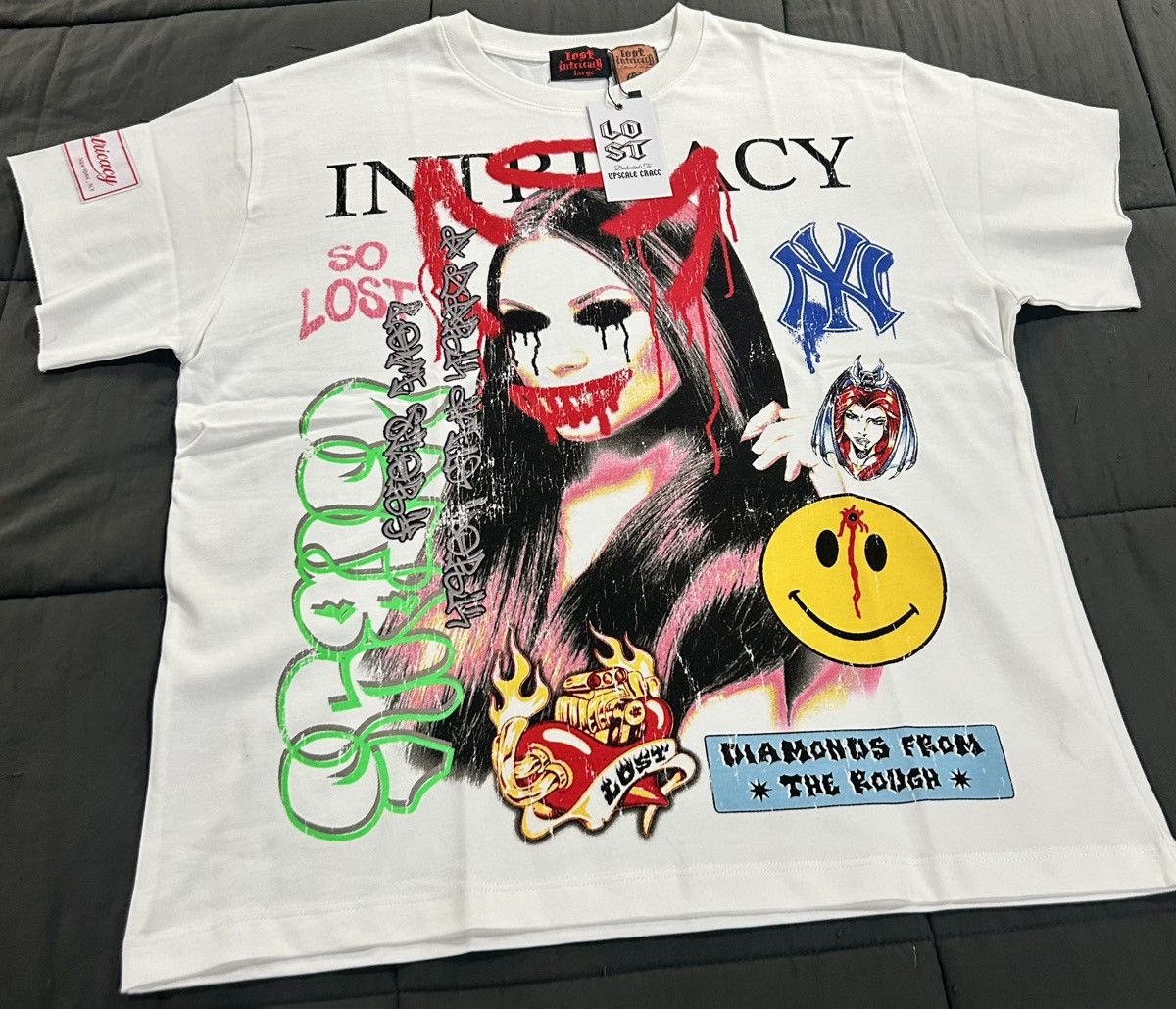 LOST INTRICACY Lost Intricacy “Front Page Mag” Graphic Tee White “Large” Size US L / EU 52-54 / 3 - 1 Thumbnail