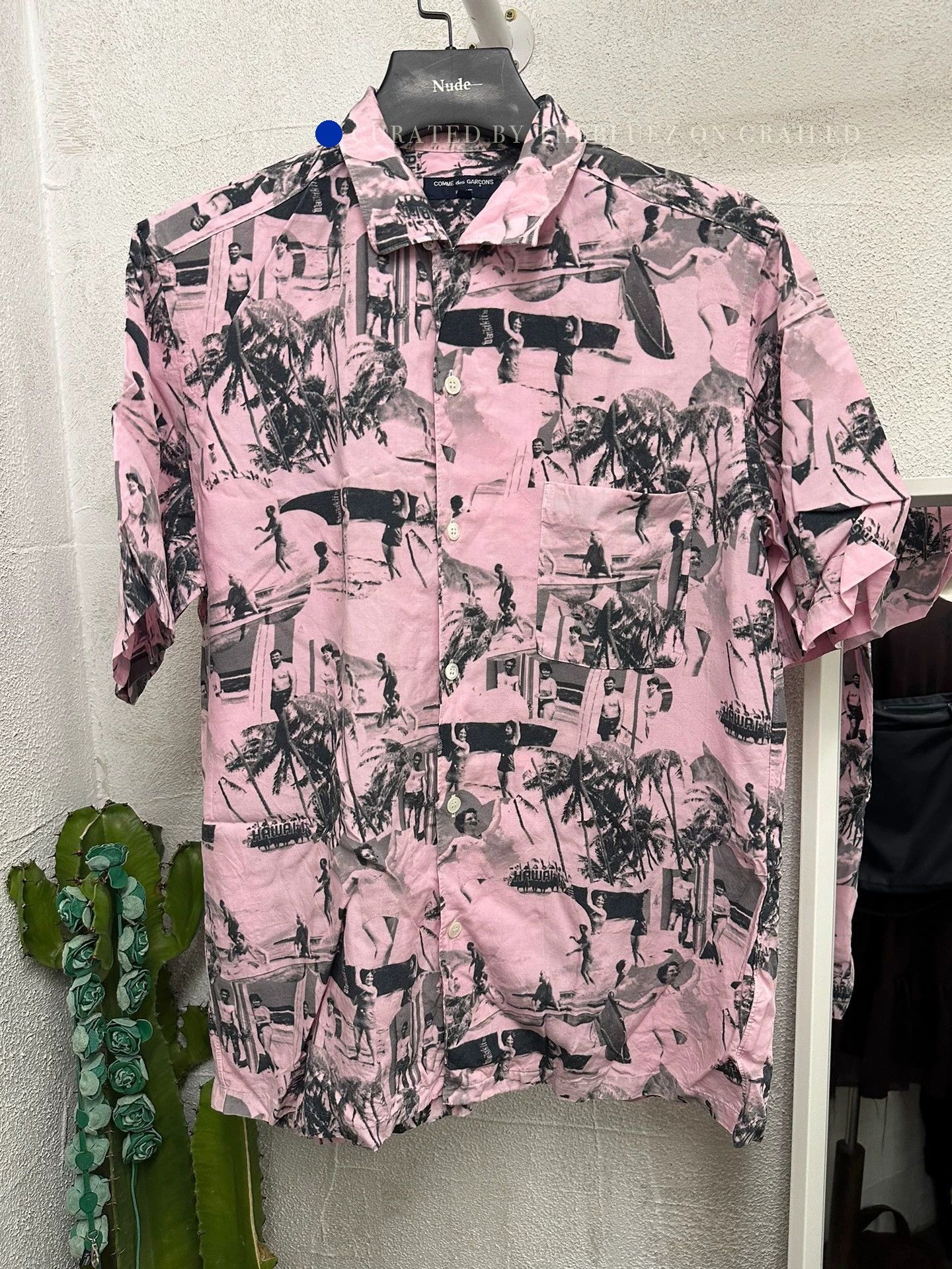 Comme des Garcons Hawaiian Photo Print Button-Up Shirt in Pink Size US M / EU 48-50 / 2 - 1 Thumbnail