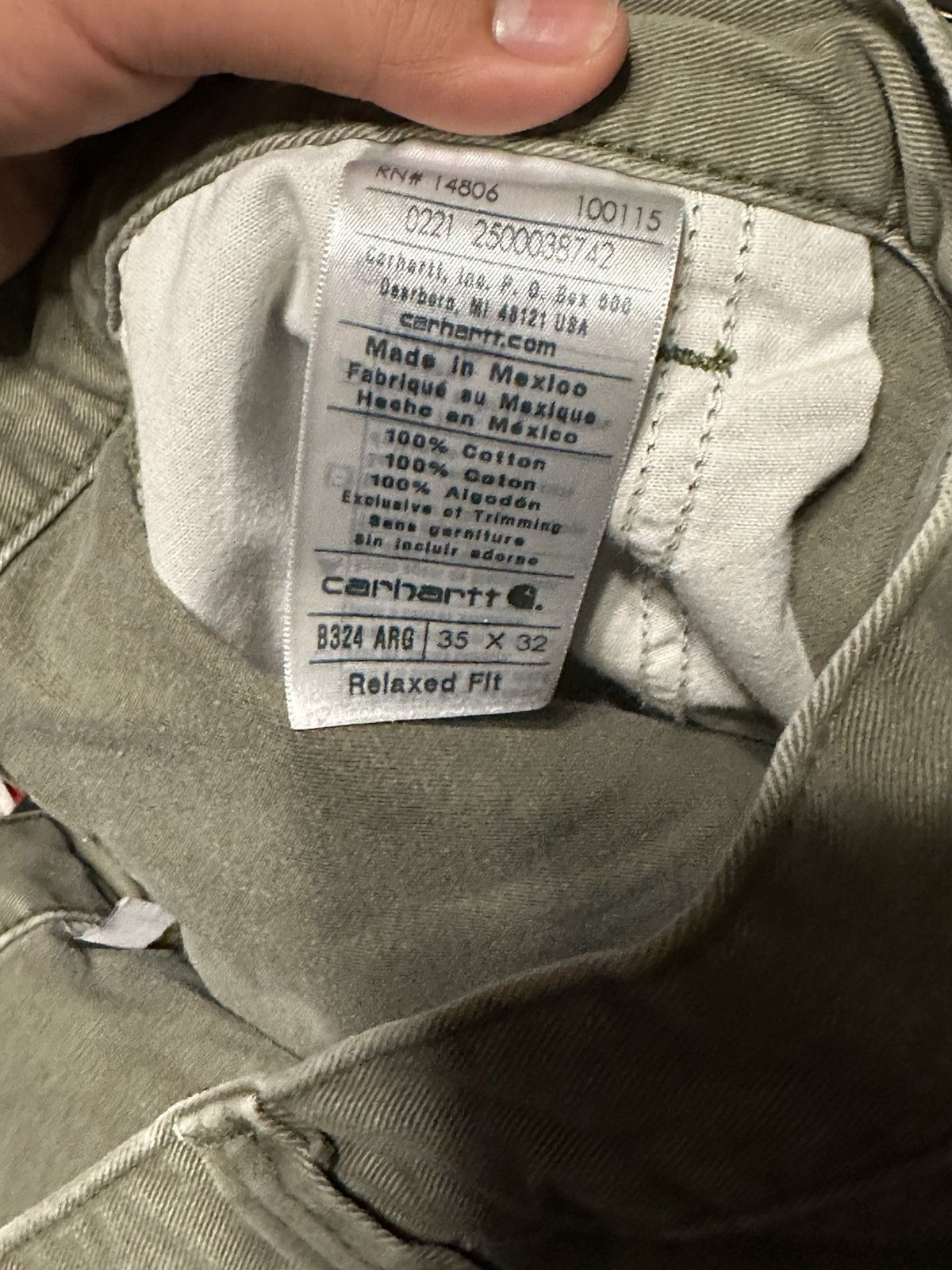 Carhartt Green Carhartt work baggy jeans Size US 35 - 6 Thumbnail